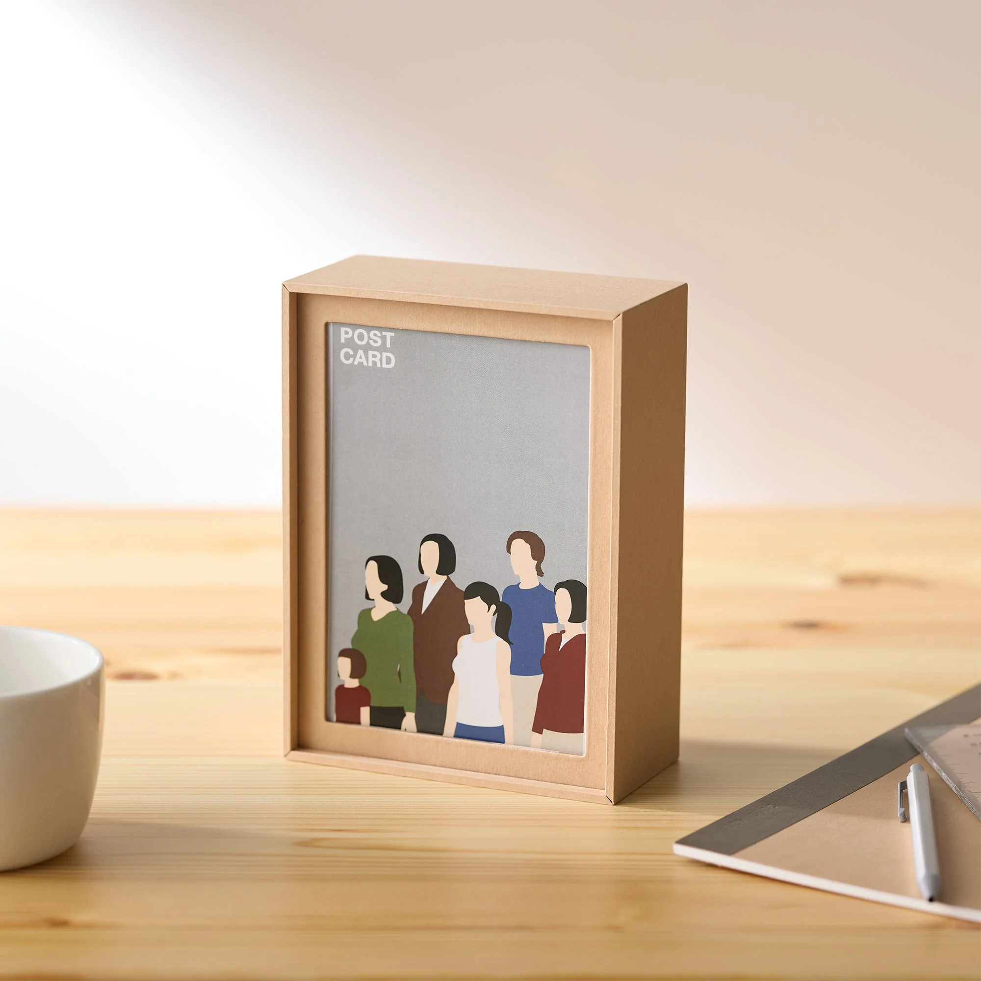 2-in-1 Photo Frame & Postcard Case - Beige - Image 5