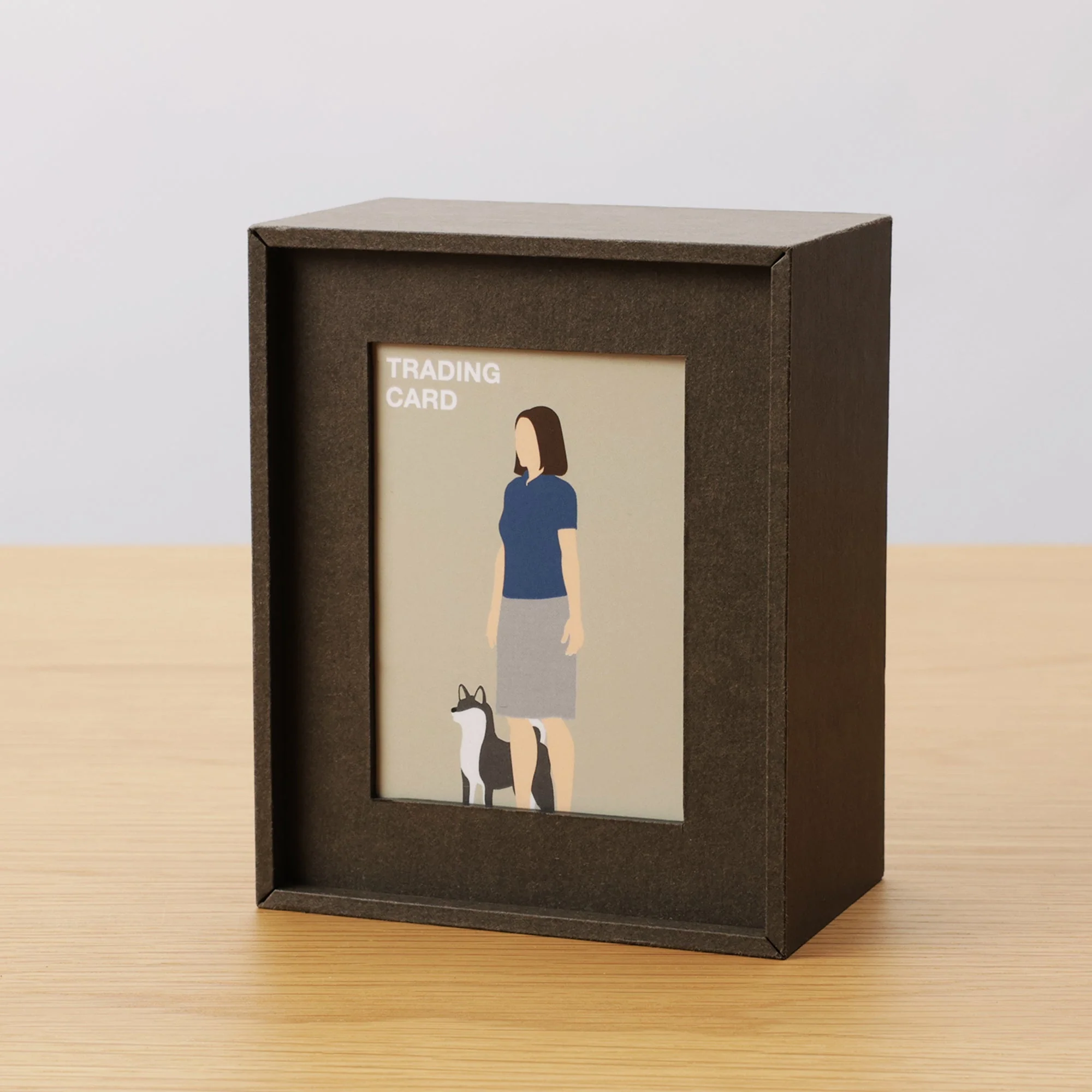 2-in-1 Photo Frame & Trading Card Case - Beige - Image 6