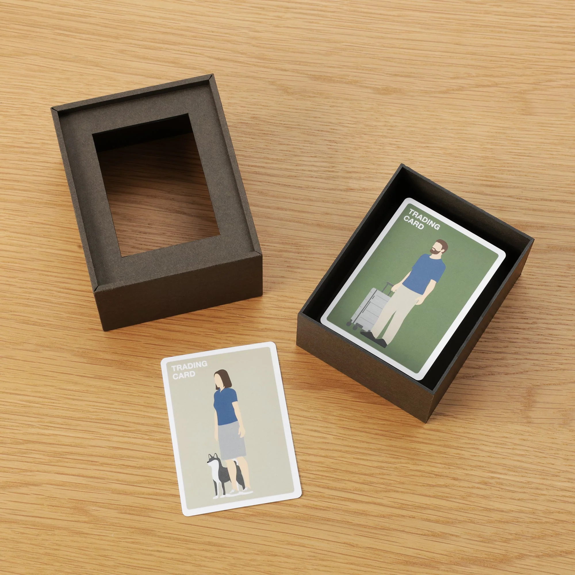 2-in-1 Photo Frame & Trading Card Case - Beige - Image 7