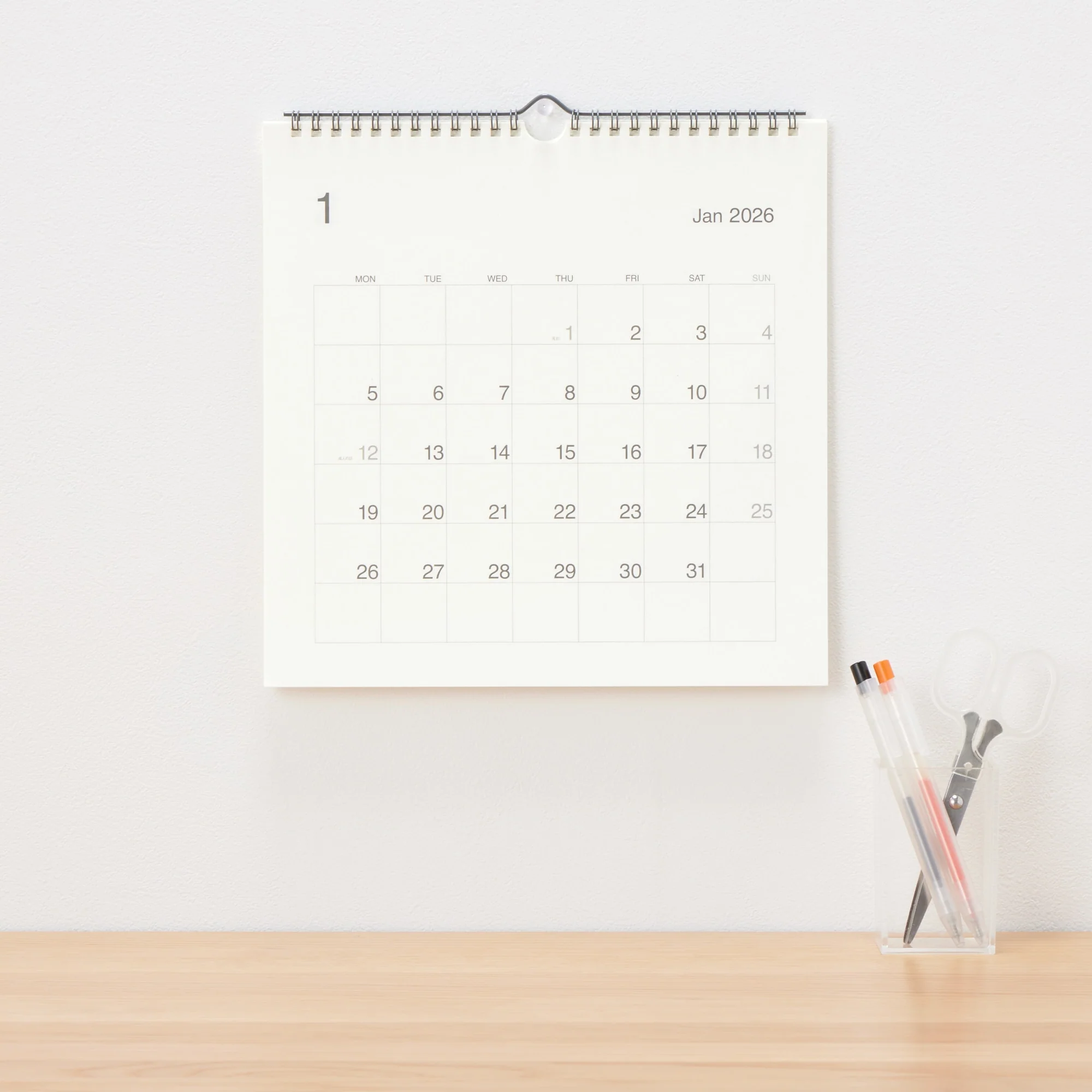 2026 Bagasse Paper Wall Calendar - Square - Image 2