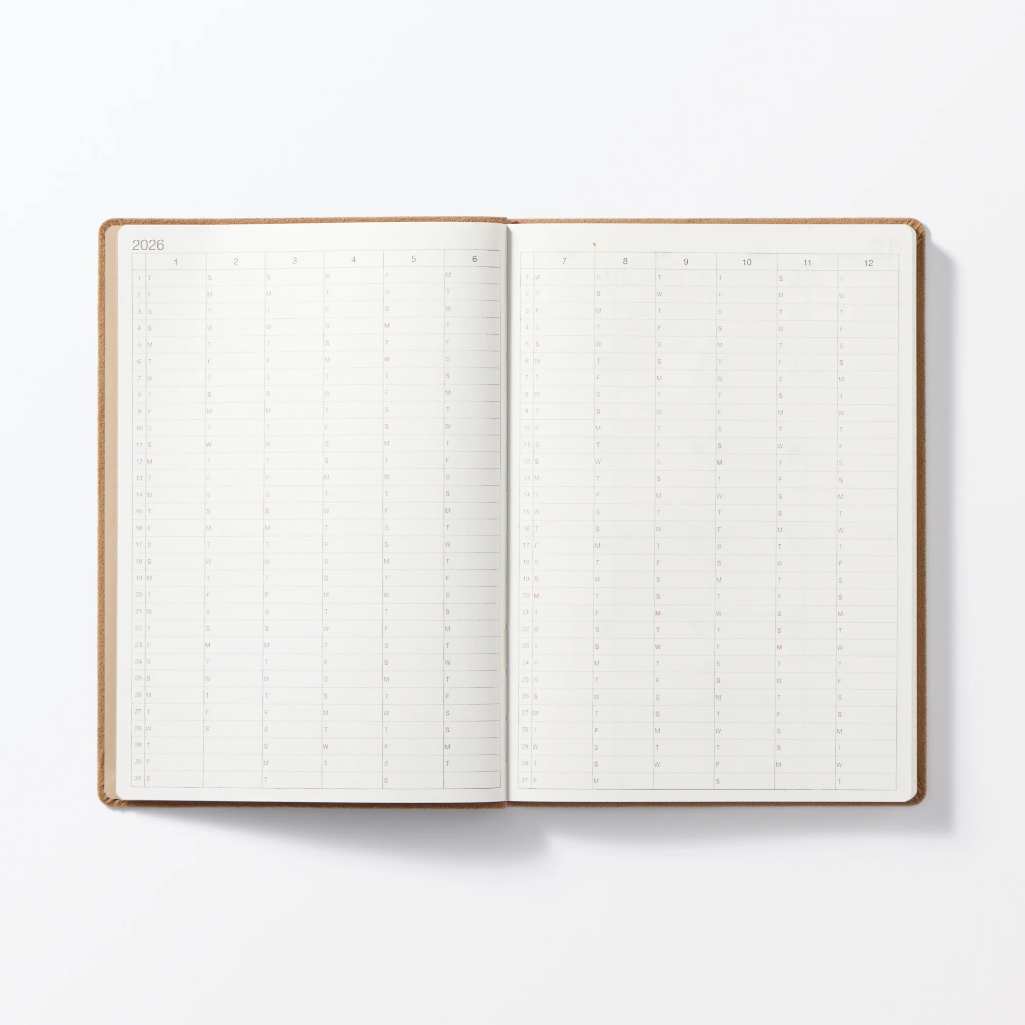 A5 Faux Suede Monthly/Weekly Planner From Dec. 2025 - Image 4