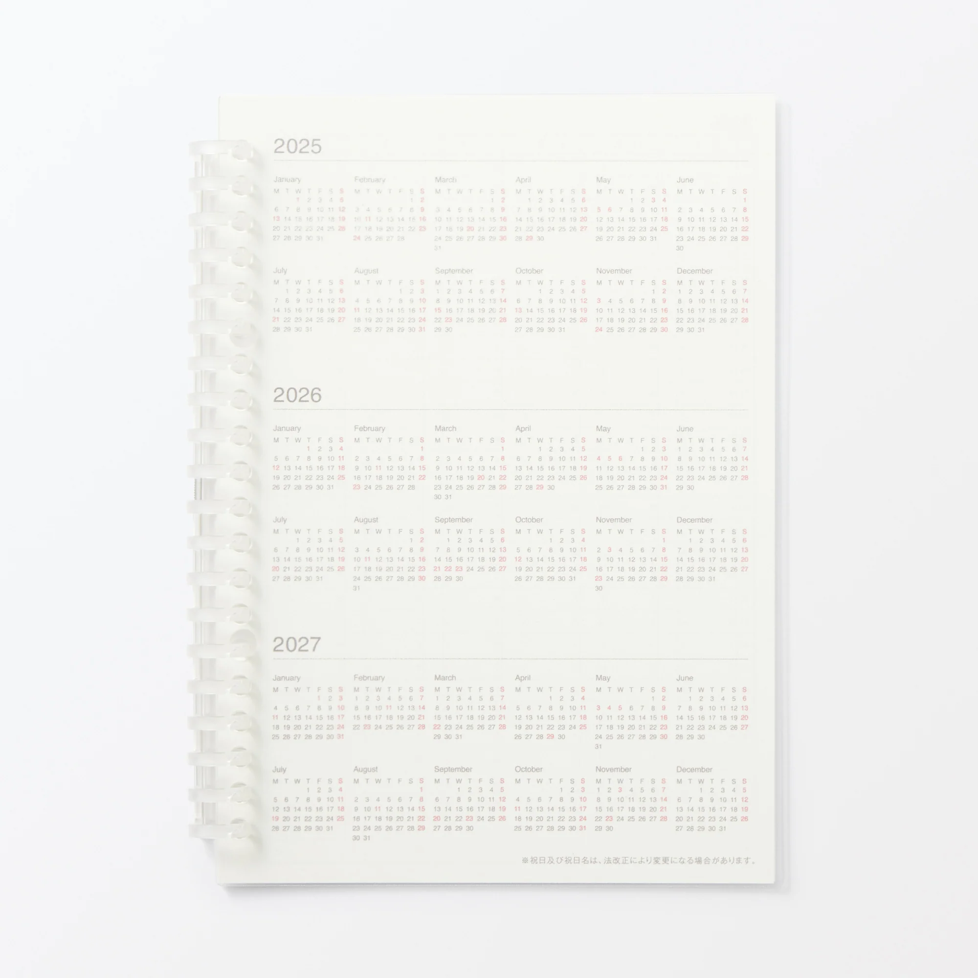 A5 Loose Leaf Paper Monthly Planner From Dec. 2025 - Image 7