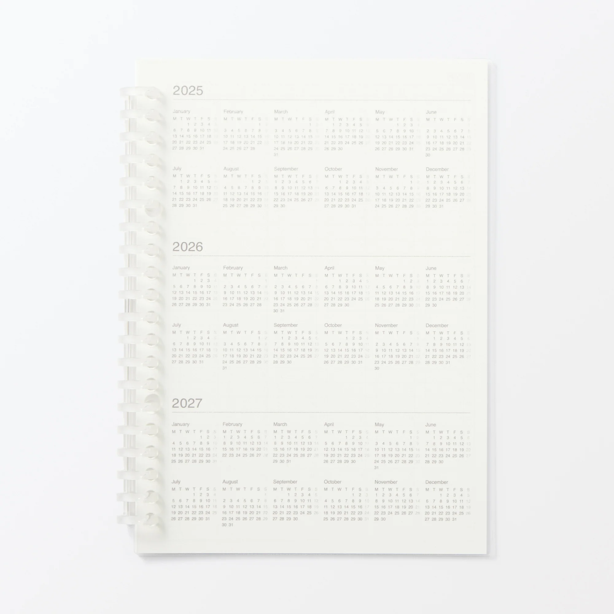 A5 Loose Leaf Paper Monthly Planner From Dec. 2025 - No Holidays - Image 6