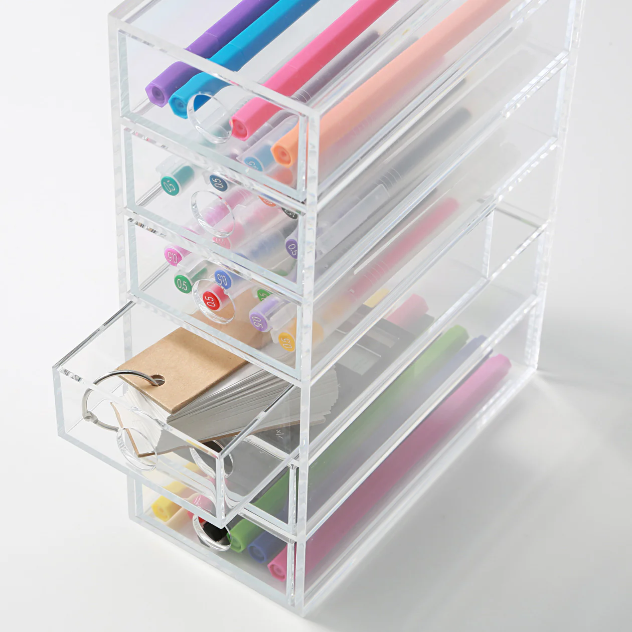 Acrylic 6 Drawer Unit - Vertical - Image 2