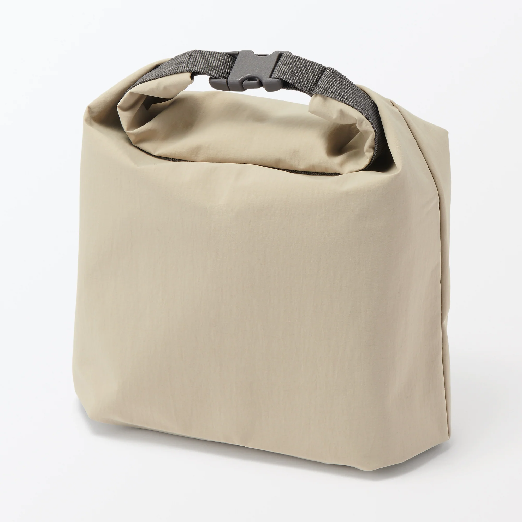 Adjustable Roll-Top Lunch Bag Beige - Large - Image 3