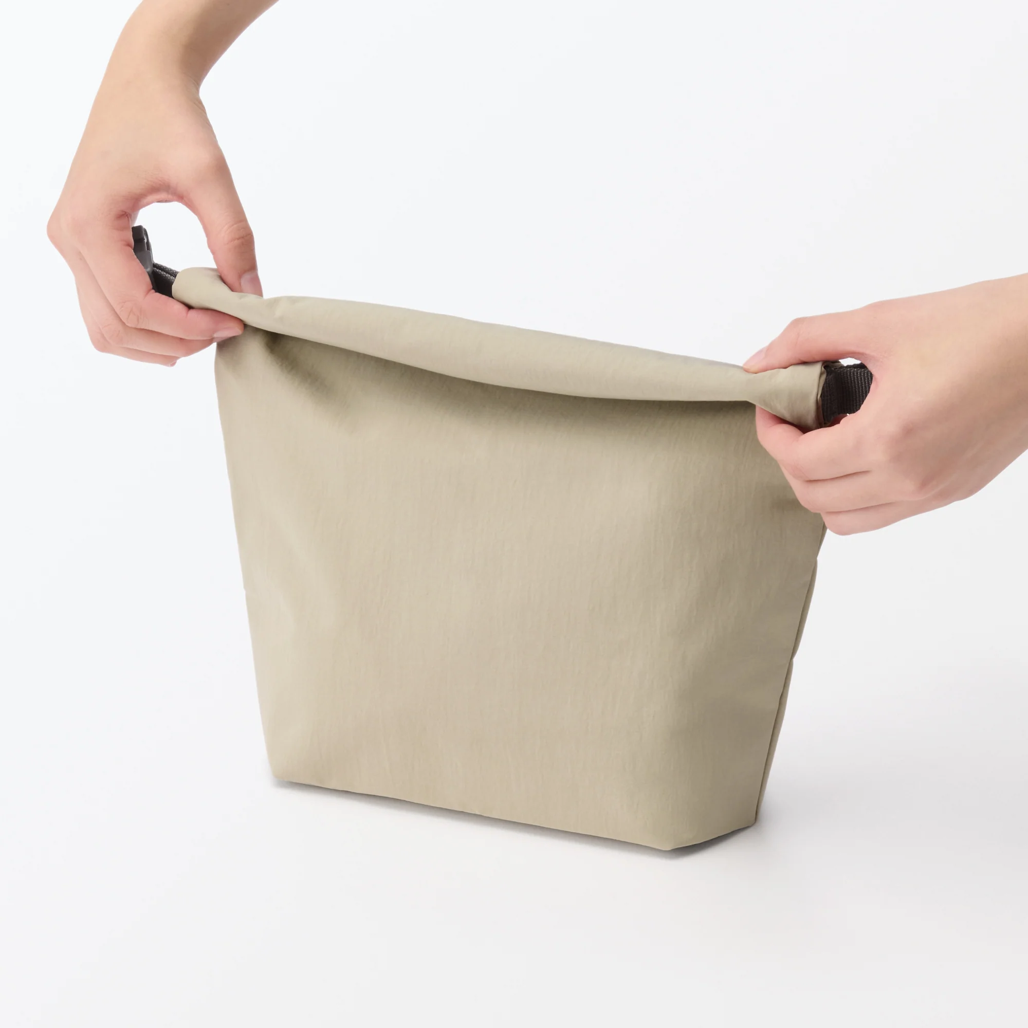 Adjustable Roll-Top Lunch Bag Beige - Large - Image 7