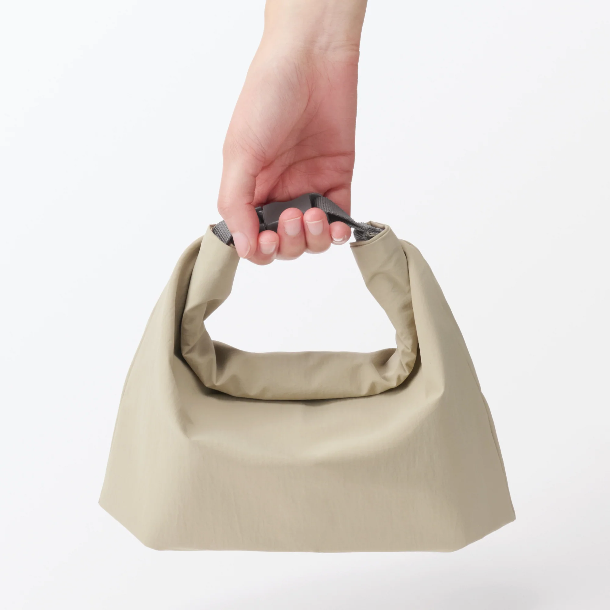 Adjustable Roll-Top Lunch Bag Beige - Large - Image 8