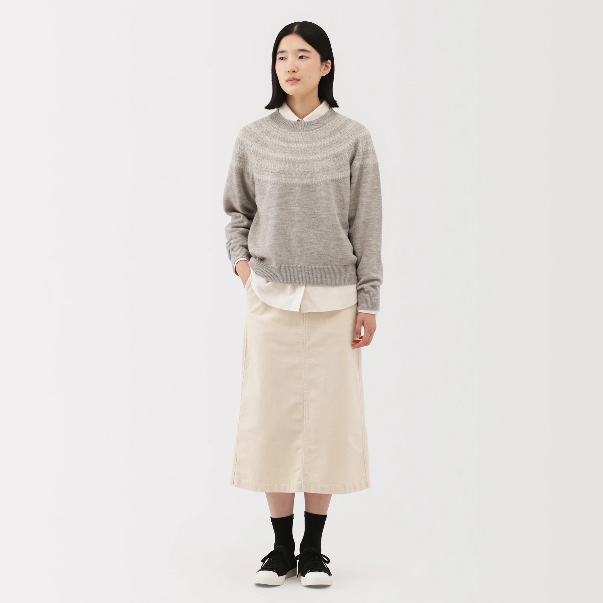 Andes Wool Blend Jacquard Sweater - Image 4