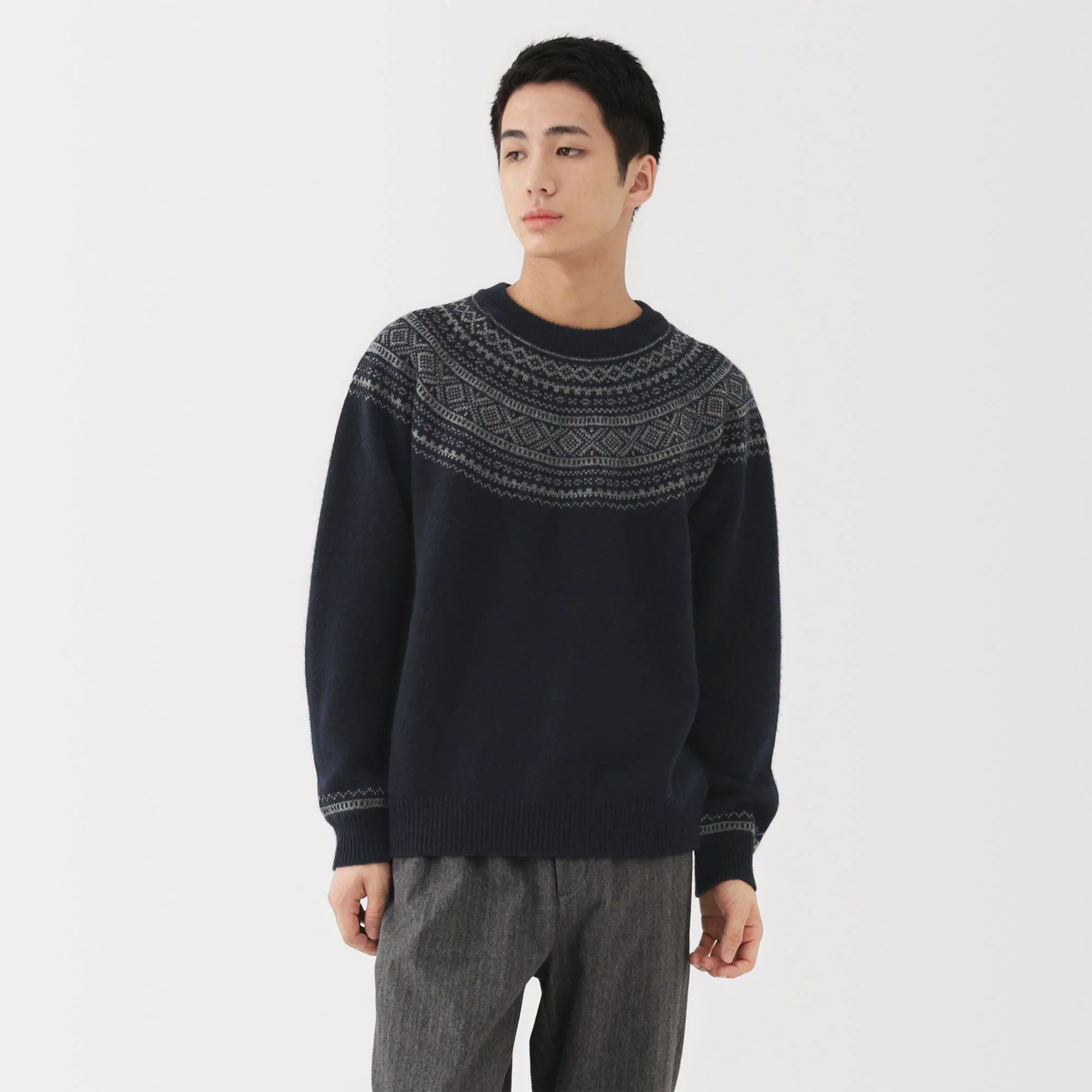 Andes Wool Jacquard Sweater - Image 3