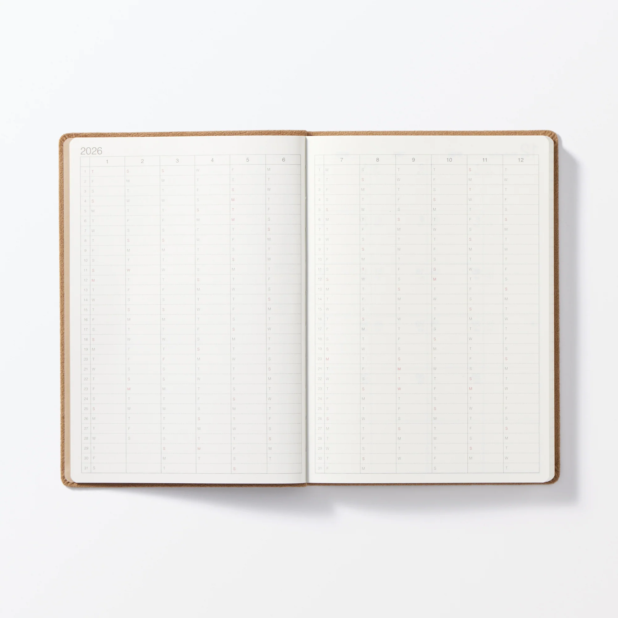 B6 Faux Suede Monthly/Weekly Planner From Dec. 2025 - Image 4