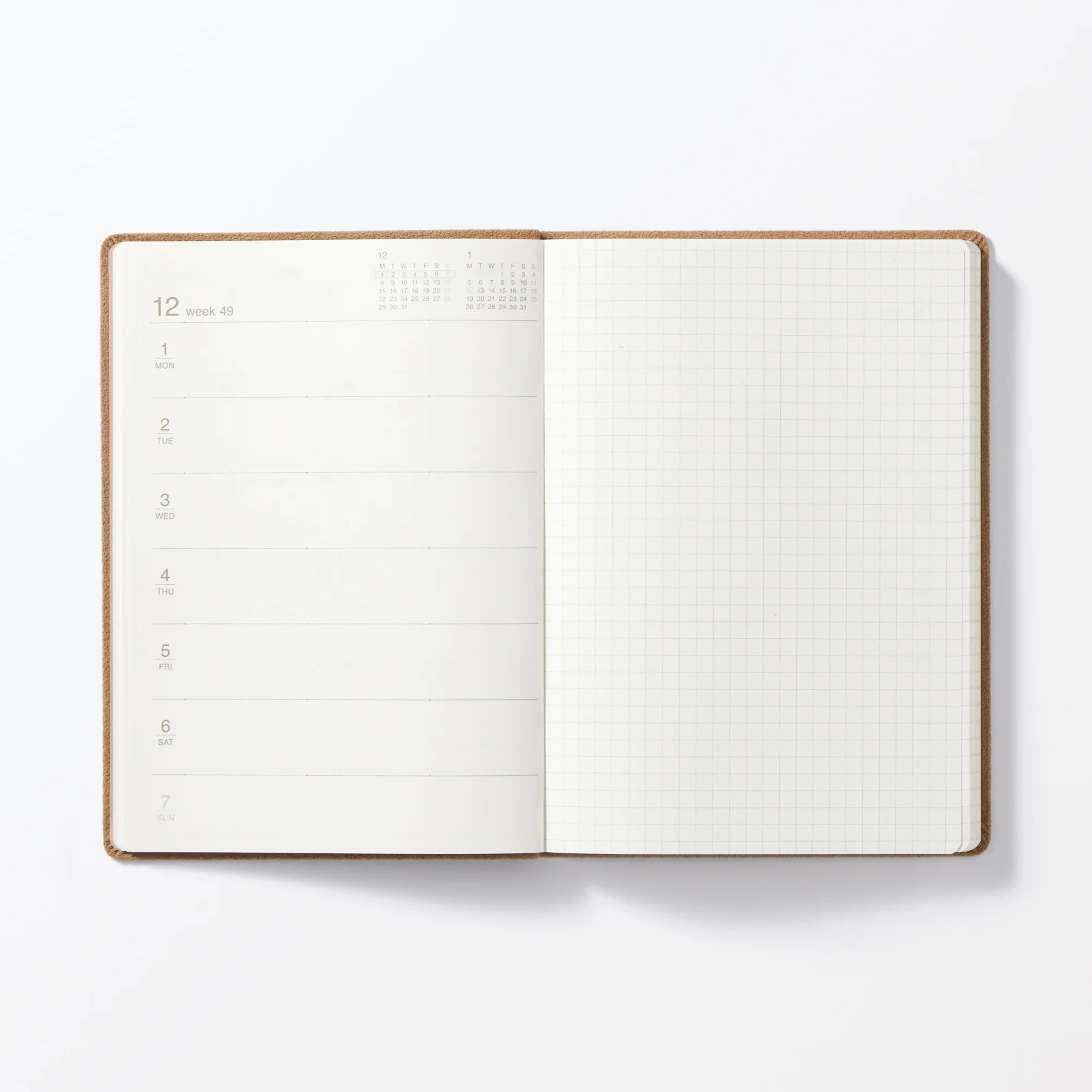 B6 Faux Suede Monthly/Weekly Planner From Dec. 2025 - Image 6
