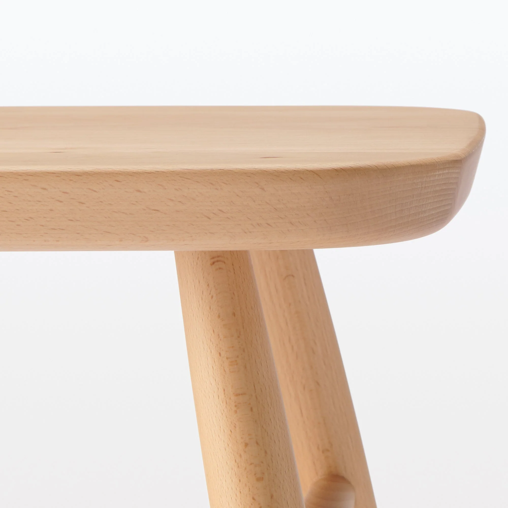 Beech Wood Stool with Round Legs - Image 5