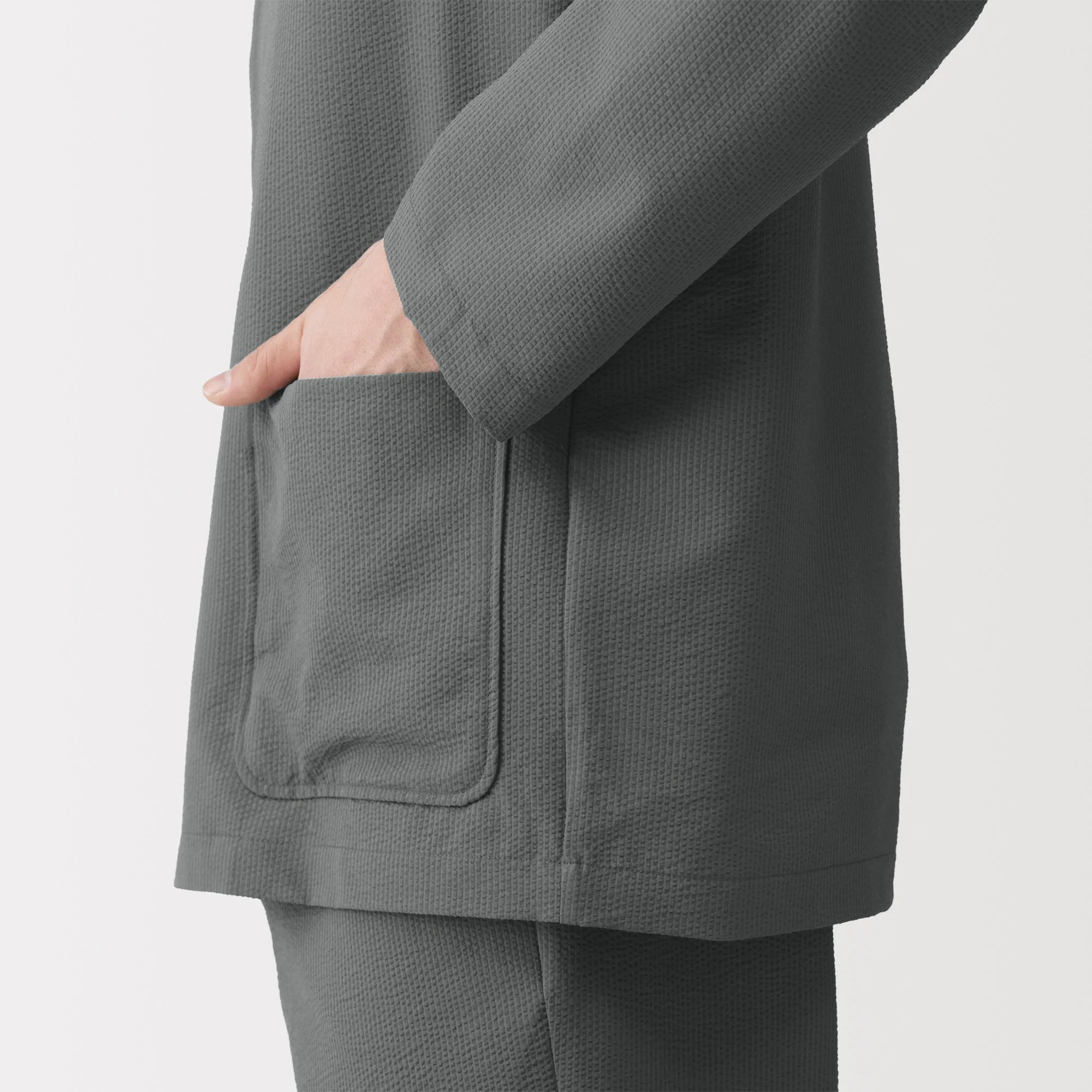 Breathable Seersucker Cardigan - Image 16
