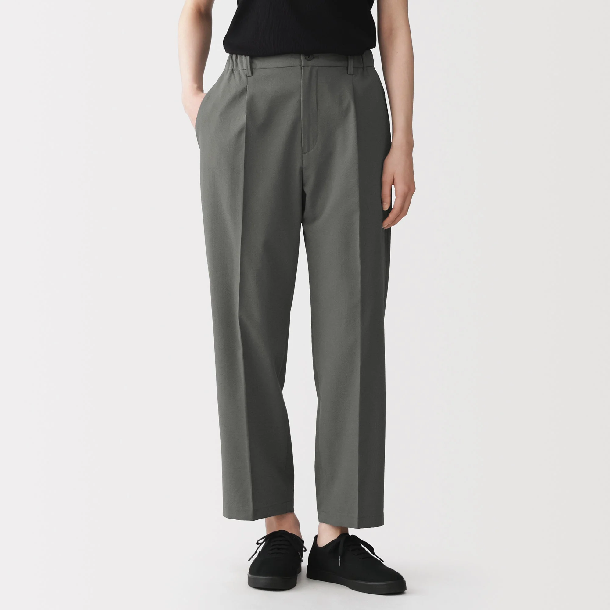Breathable Seersucker Tapered Pants - Image 12