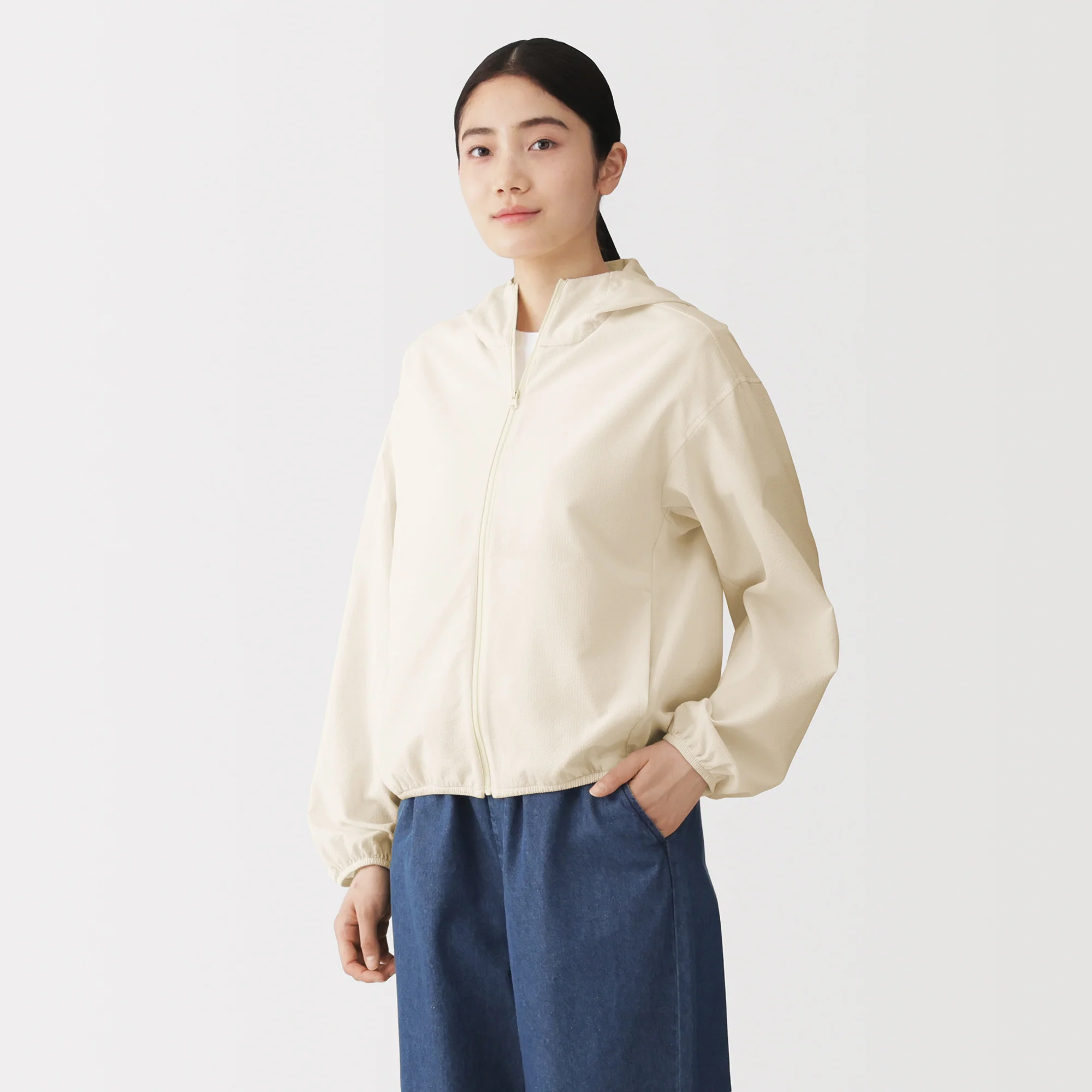 Breathable Seersucker Zip Hoodie - Image 12