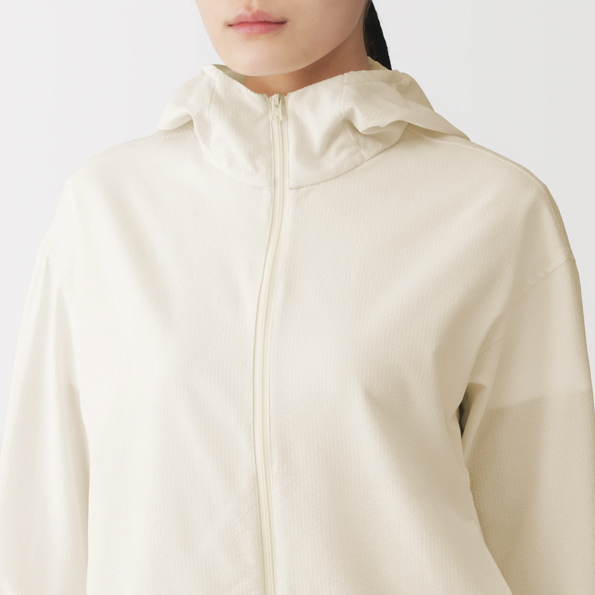 Breathable Seersucker Zip Hoodie - Image 7