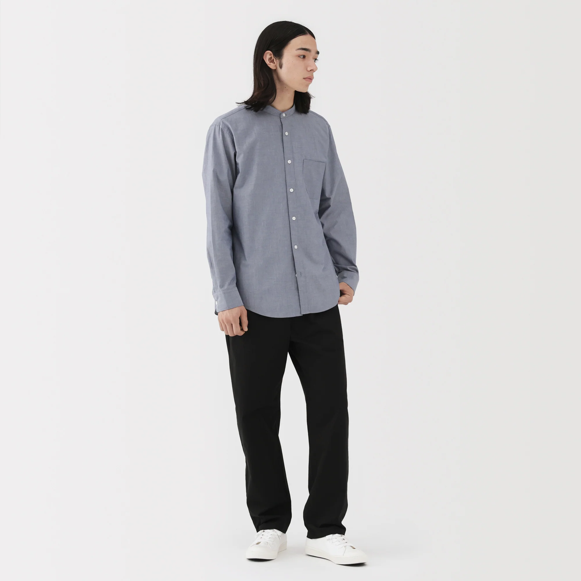 Broadcloth Stand Collar Shirt - Image 13