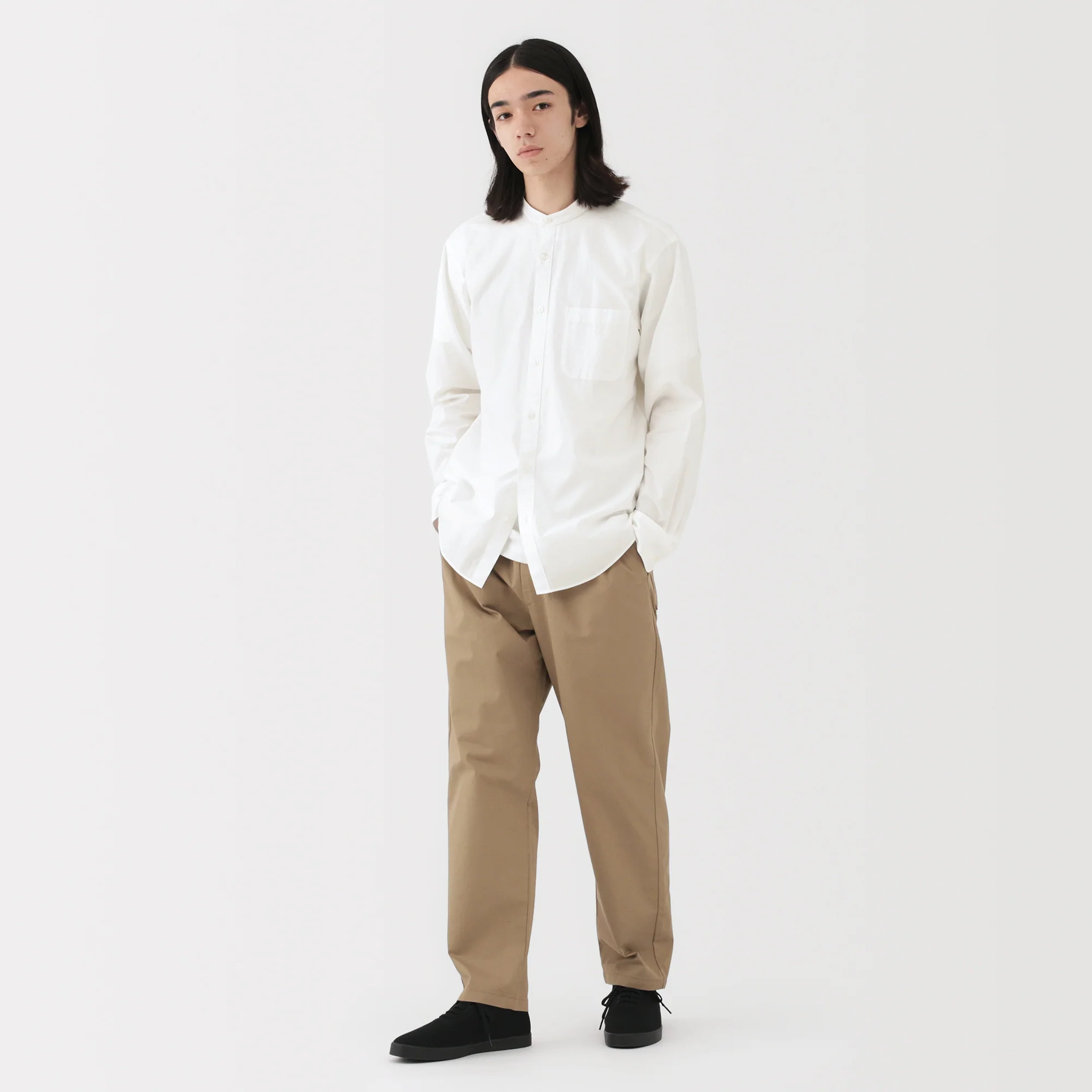 Broadcloth Stand Collar Shirt - Image 4