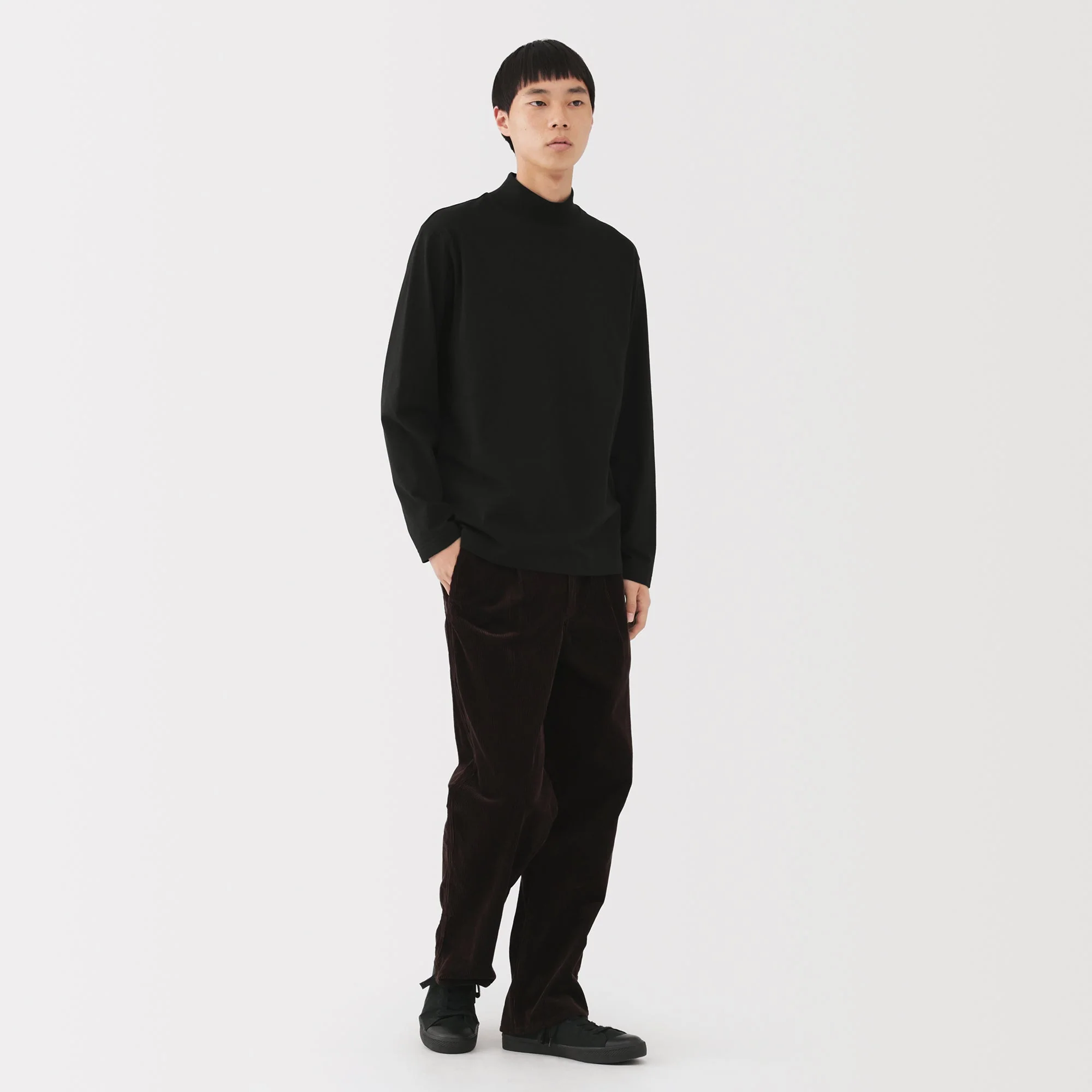 Brushed High Neck T-Shirt - Image 35