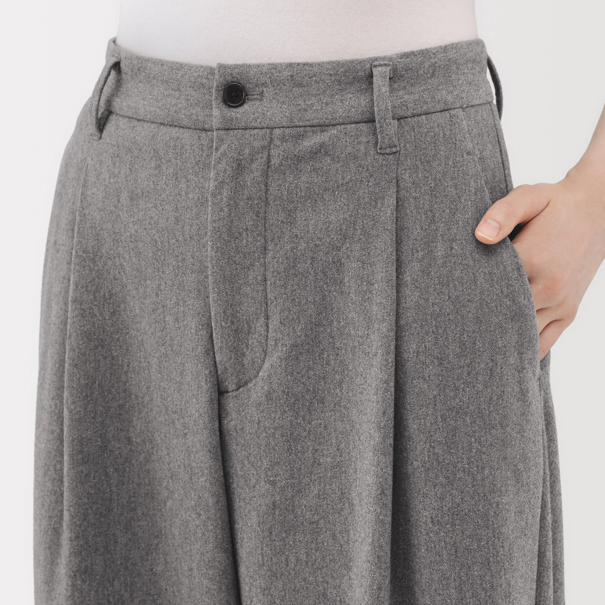 Brushed Wide Pants - Image 35