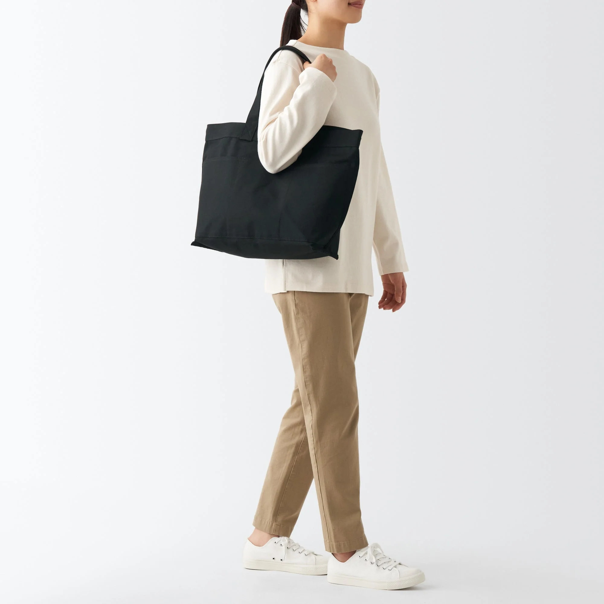 Canvas Wide Tote Bag - Image 3