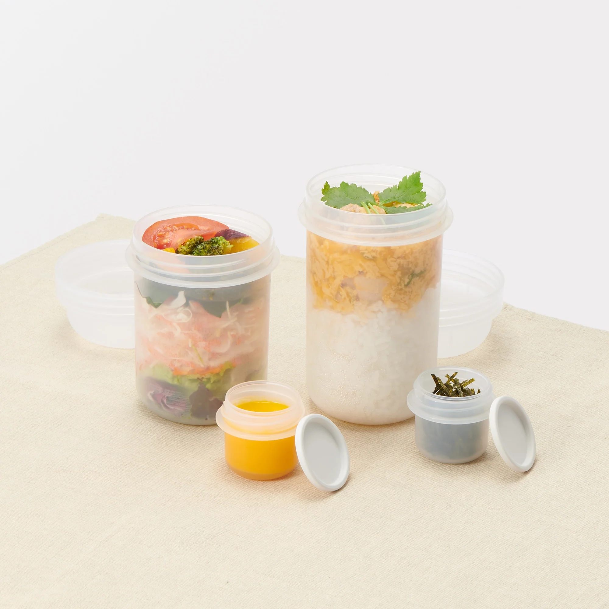 Capsule Lunch Box with Topping Cup Black - 450 ml - Image 11