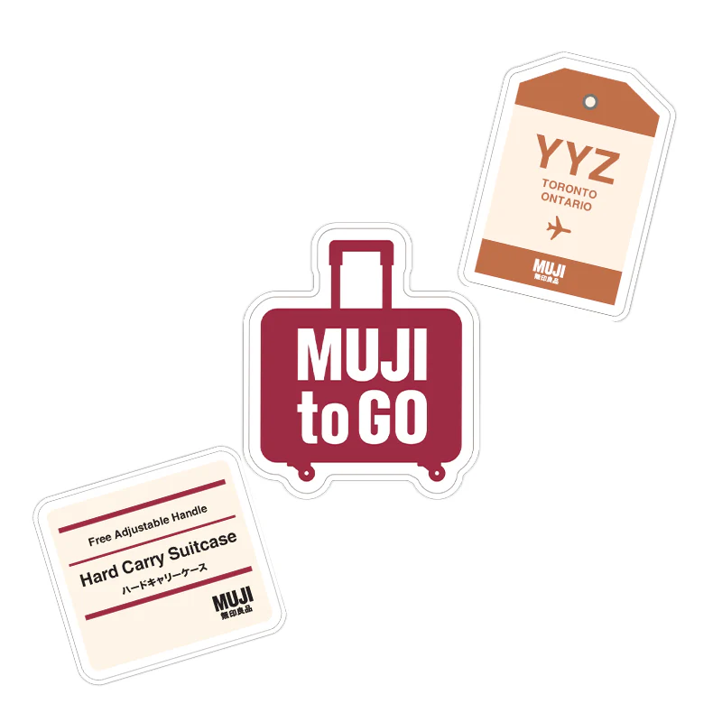 Clear Hard Carry Suitcase Sticker Set of 3 - Toronto Set (YYZ)