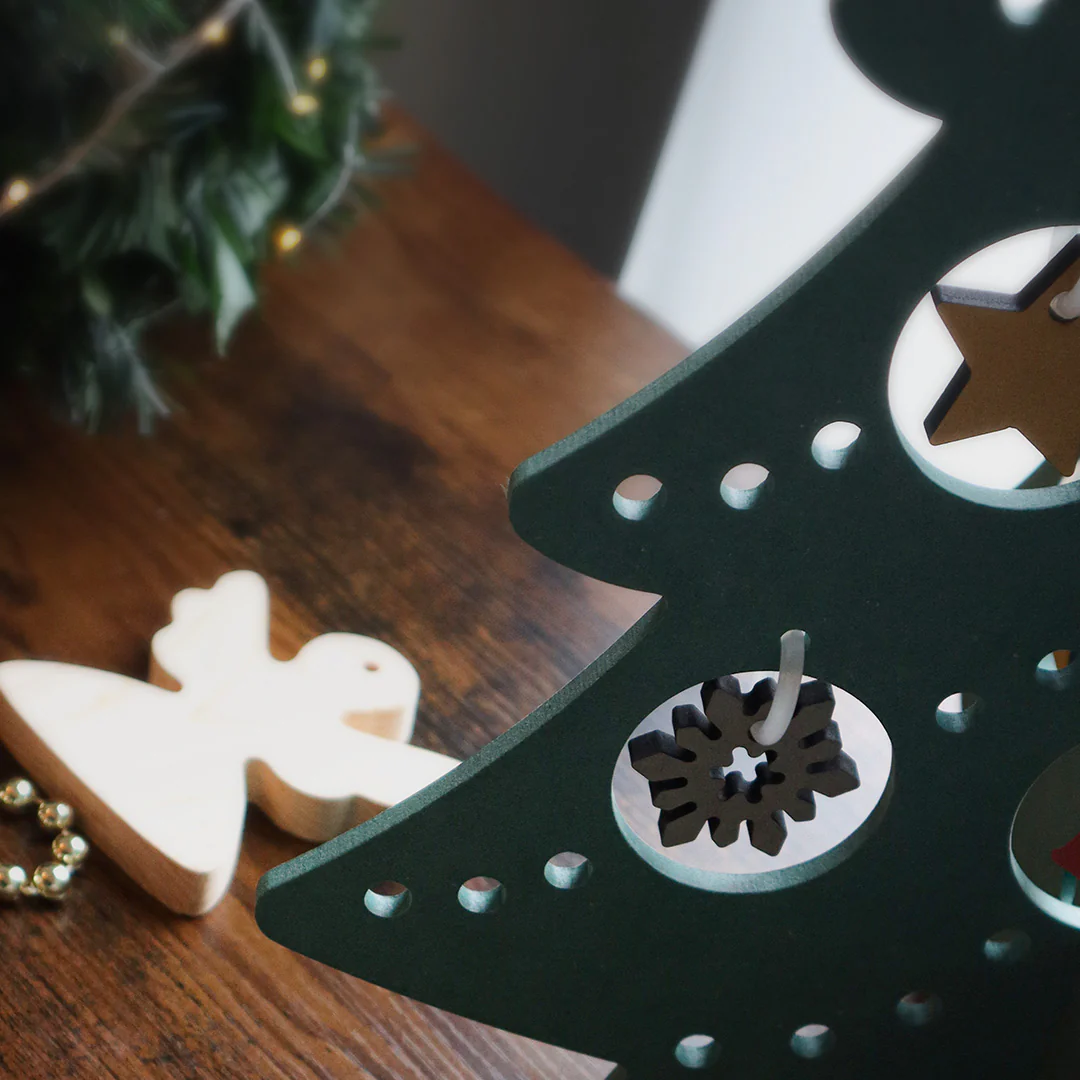 Colour MDF Christmas Tree - Green - Small - Image 4