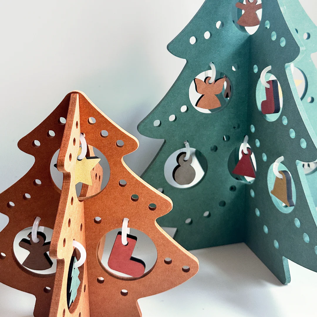 Colour MDF Christmas Tree - Green - Small - Image 5
