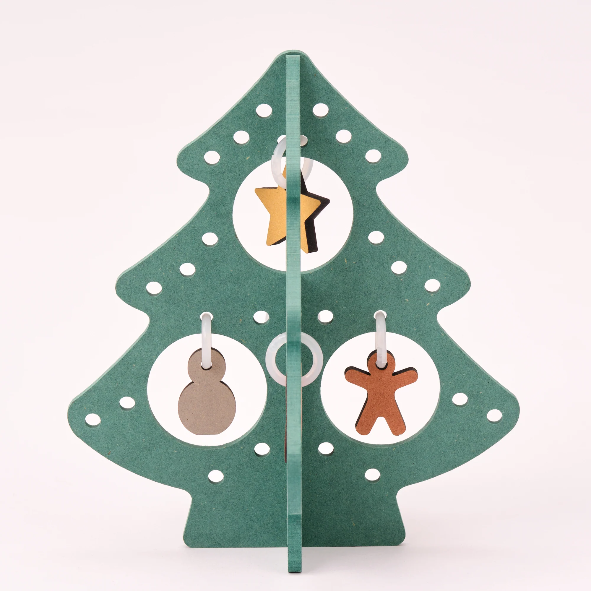 Colour MDF Christmas Tree - Green - Small - Image 3