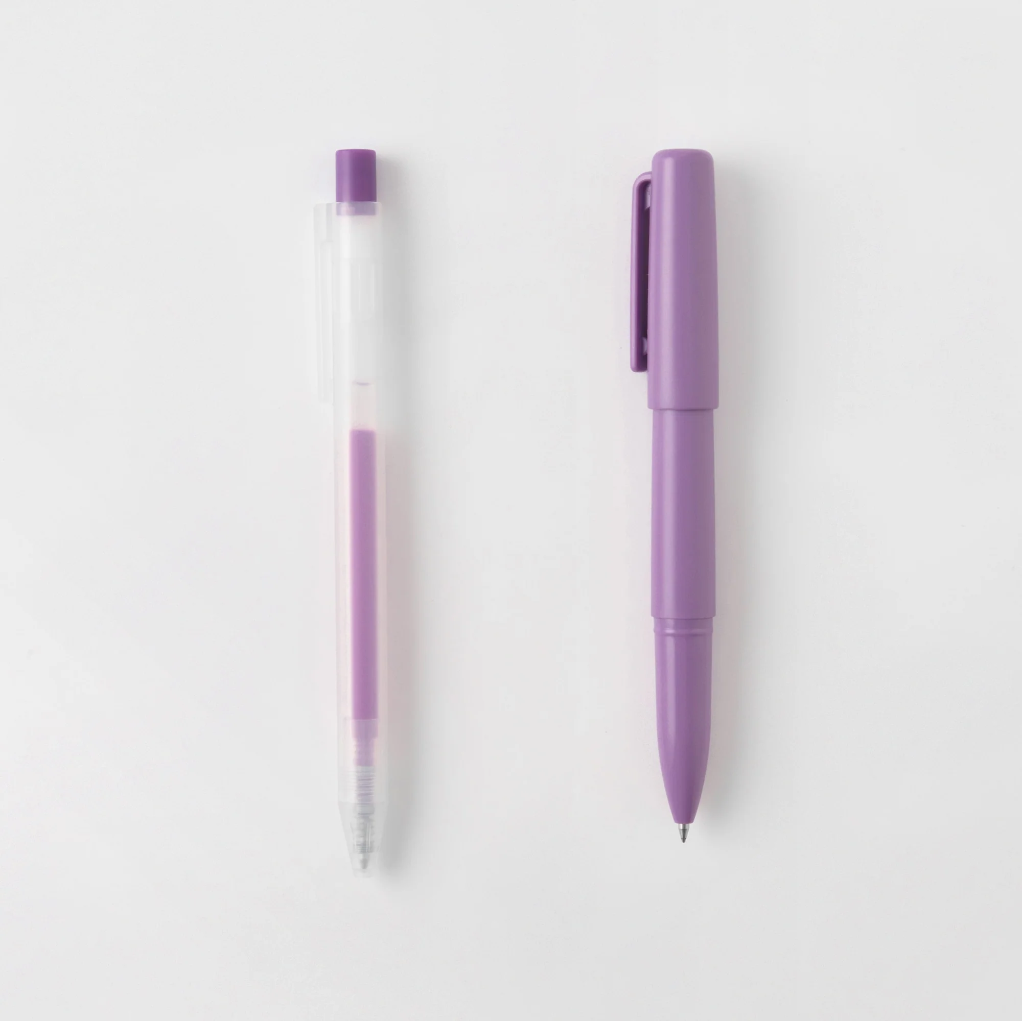 Compact Gel Ink Ballpoint Pen Cap Type 0.5 mm - Purple - Image 7