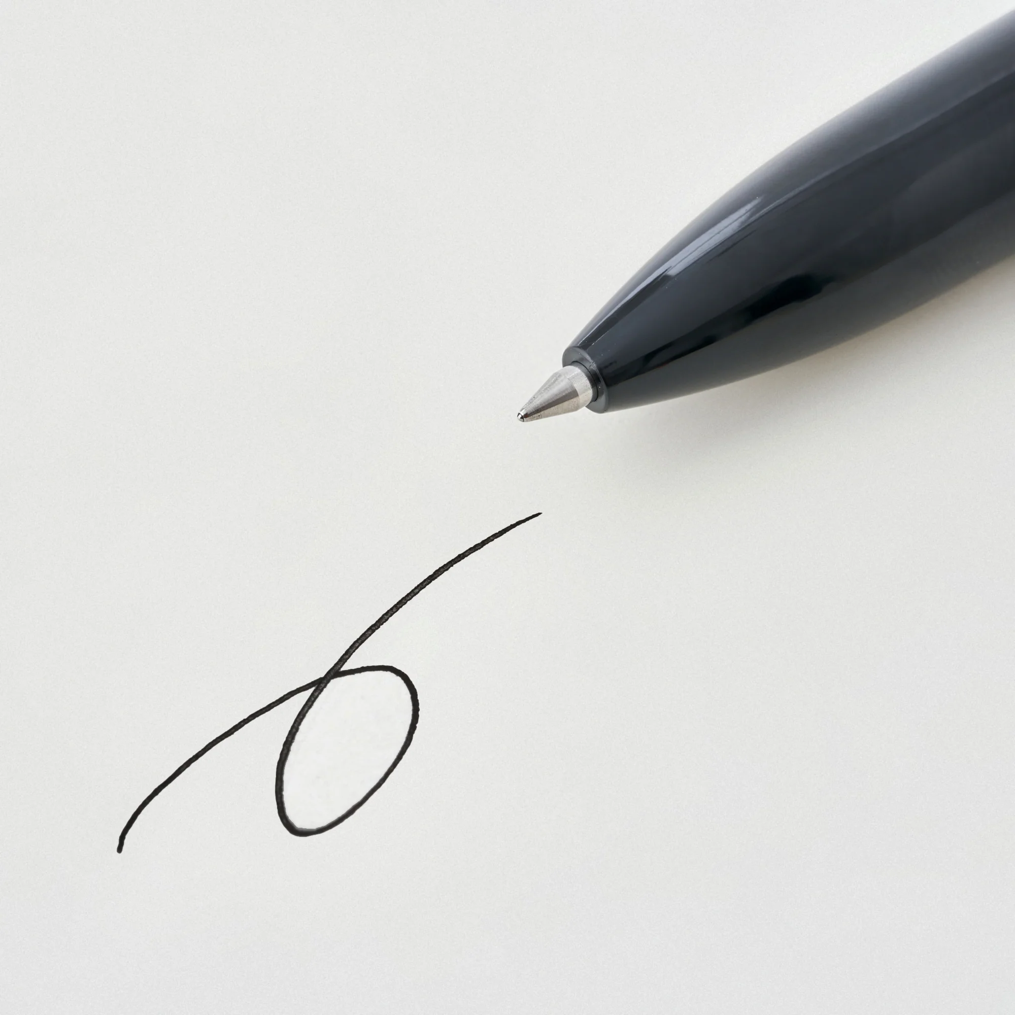 Compact Gel Ink Ballpoint Pen Cap Type 0.5 mm - Black - Image 2