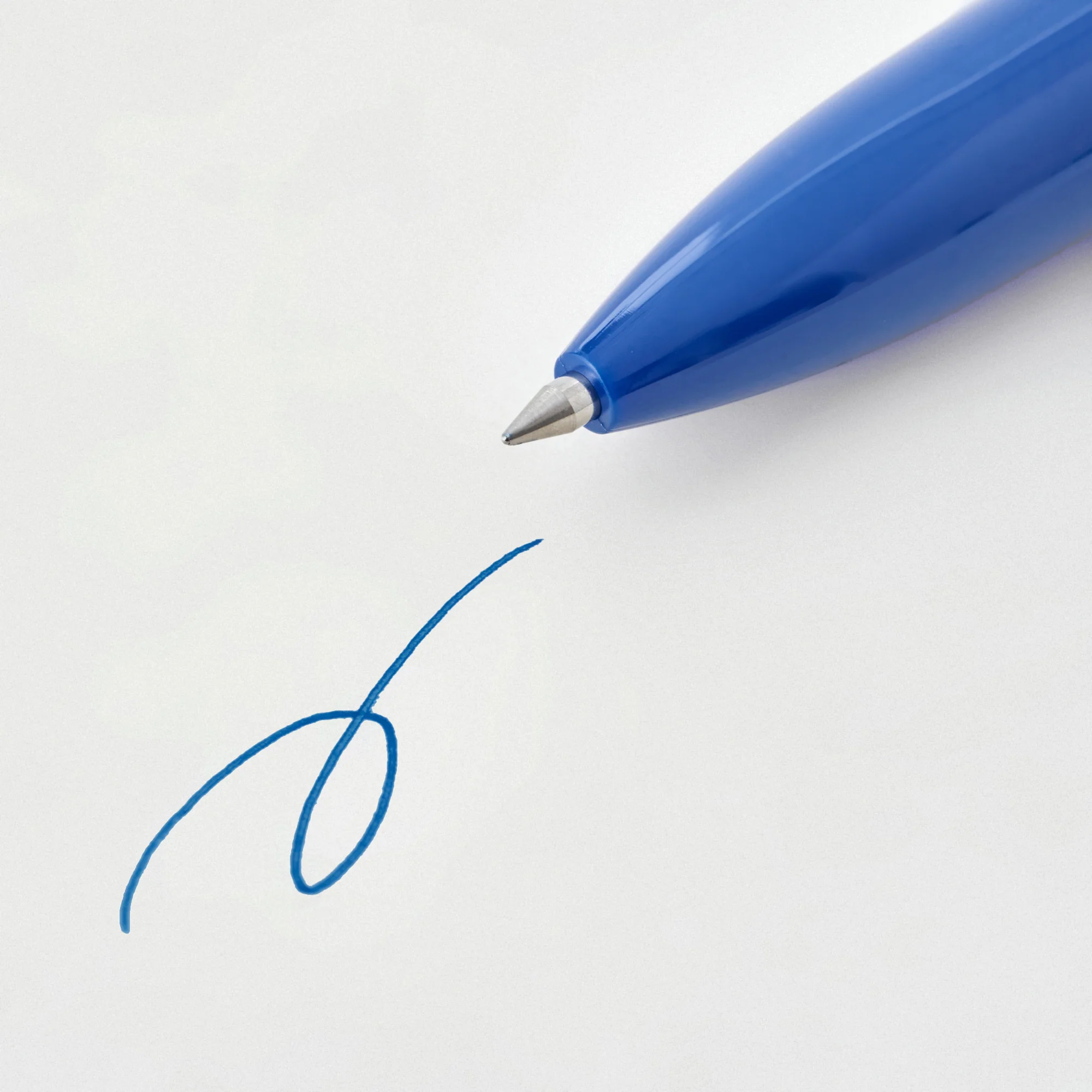 Compact Gel Ink Ballpoint Pen Cap Type 0.5 mm - Blue - Image 2