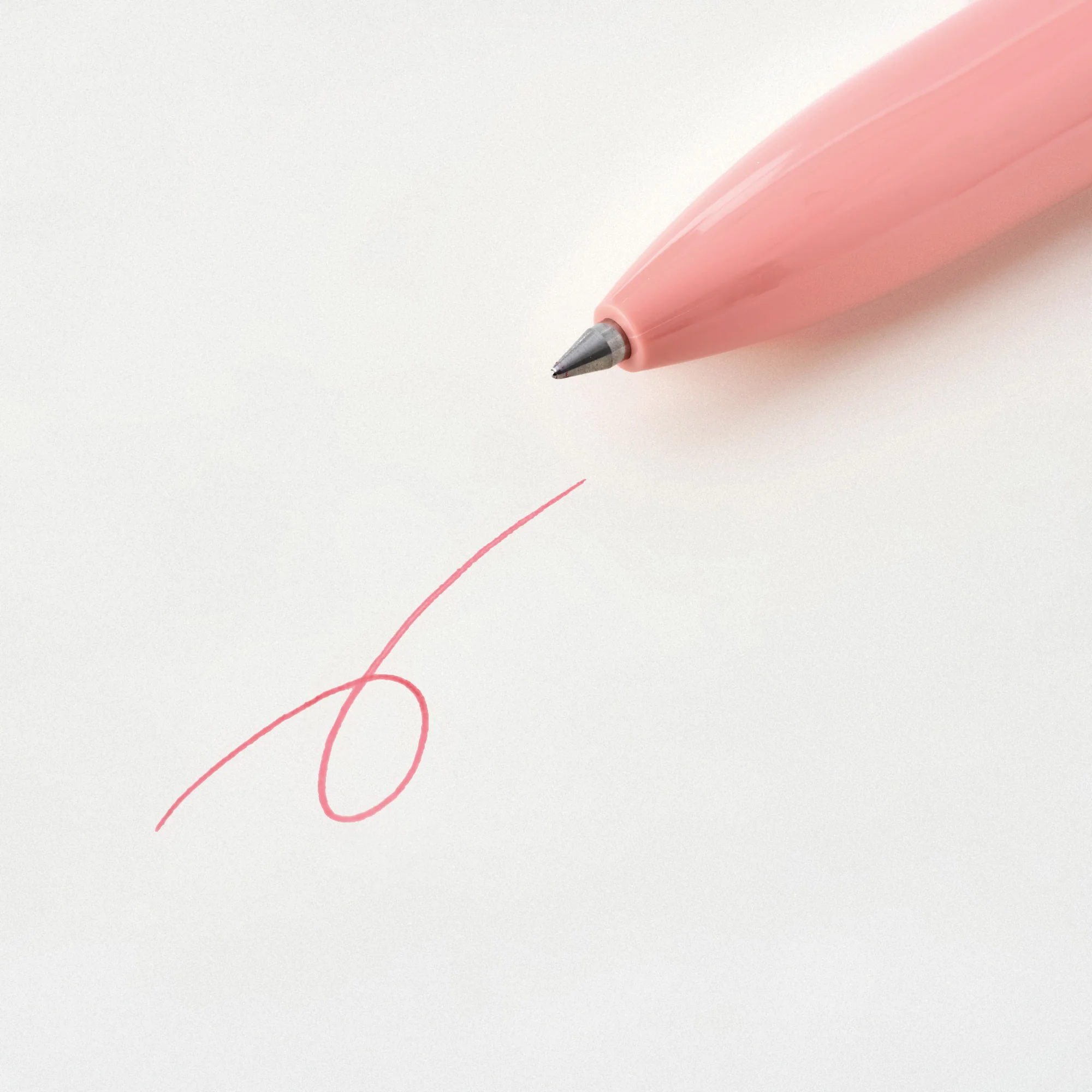 Compact Gel Ink Ballpoint Pen Cap Type 0.5 mm - Pink - Image 2
