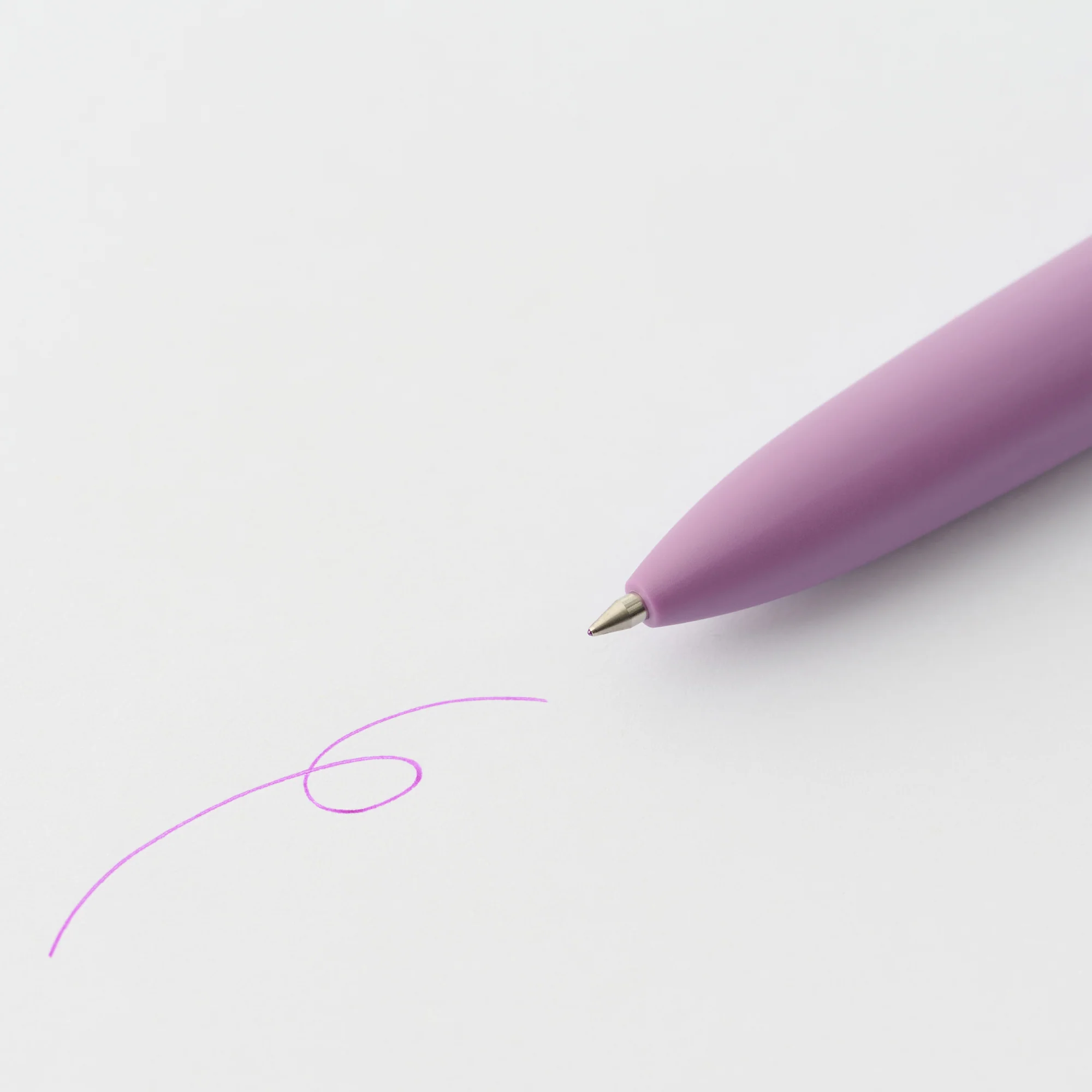 Compact Gel Ink Ballpoint Pen Knock Type 0.5 mm - Purple - Image 2
