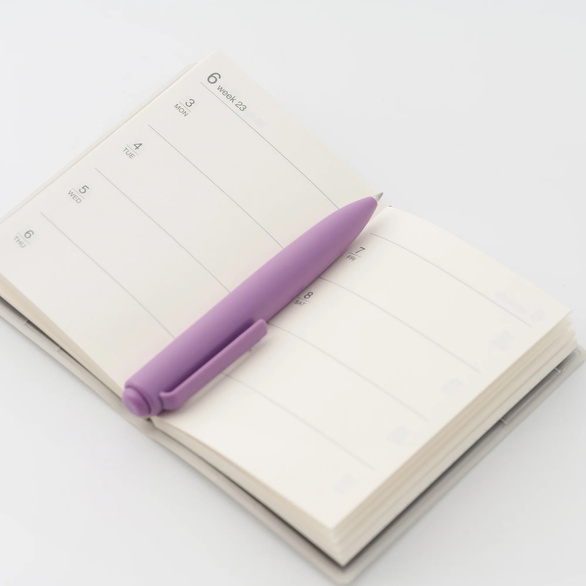 Compact Gel Ink Ballpoint Pen Knock Type 0.5 mm - Purple - Image 6