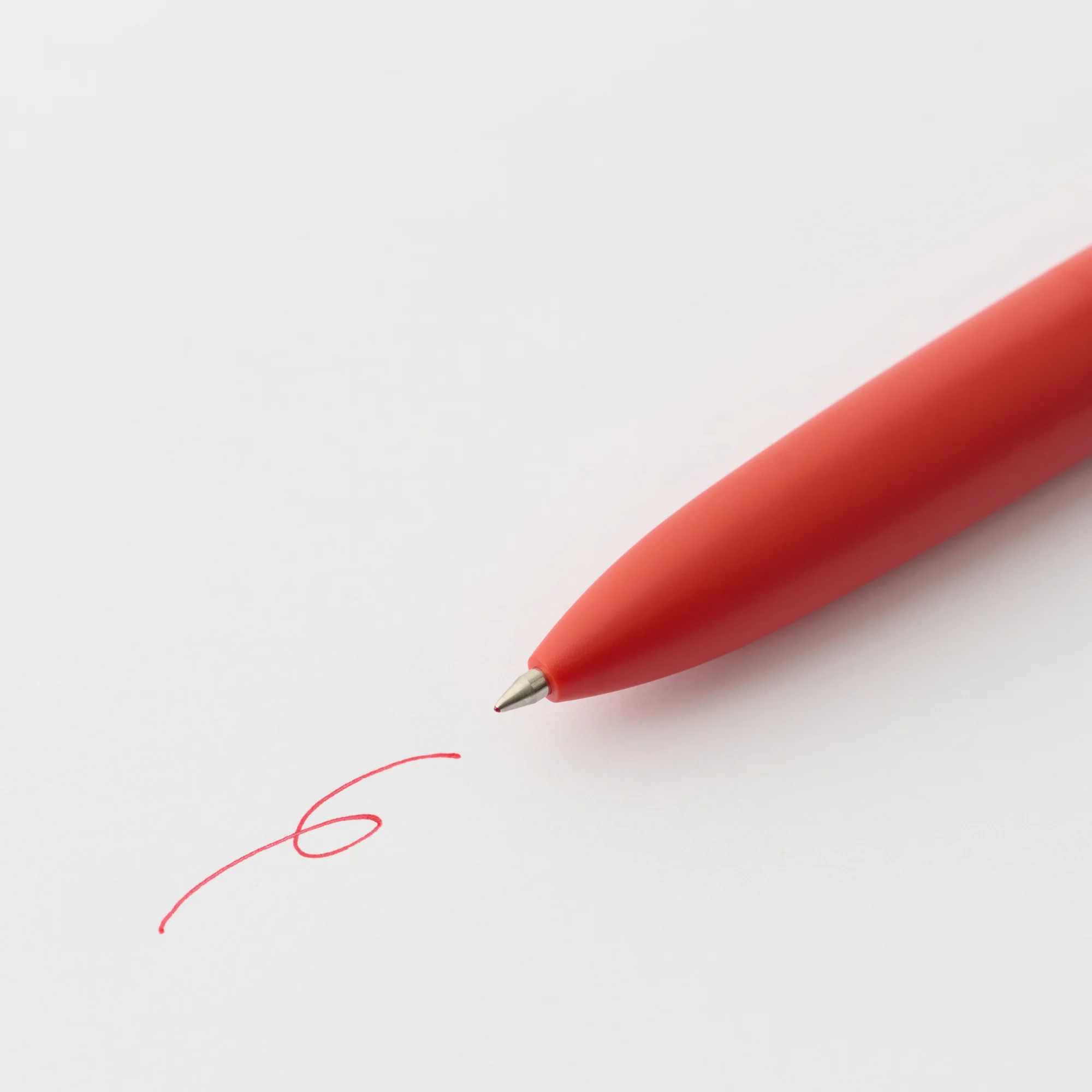Compact Gel Ink Ballpoint Pen Knock Type 0.5 mm - Red - Image 2