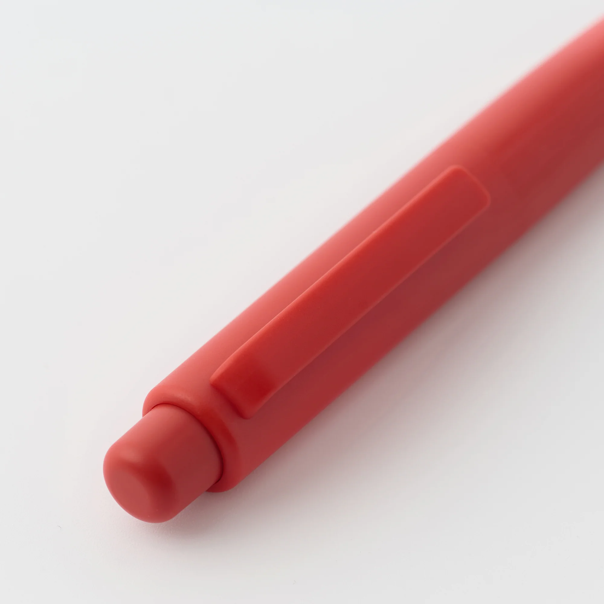 Compact Gel Ink Ballpoint Pen Knock Type 0.5 mm - Red - Image 3