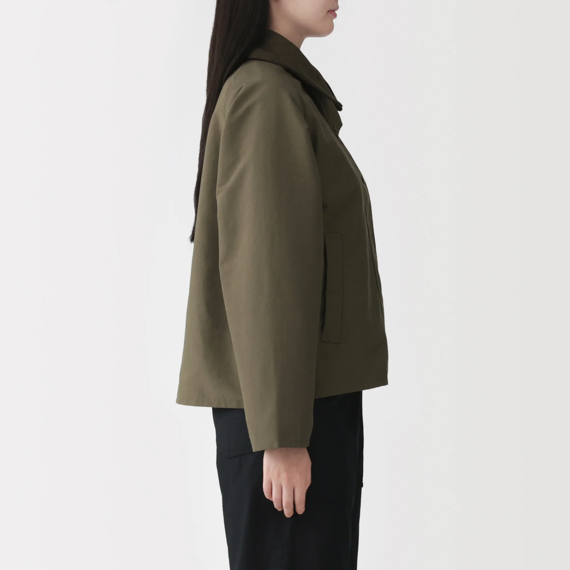 Corduroy Collar Short Blouson - Image 14