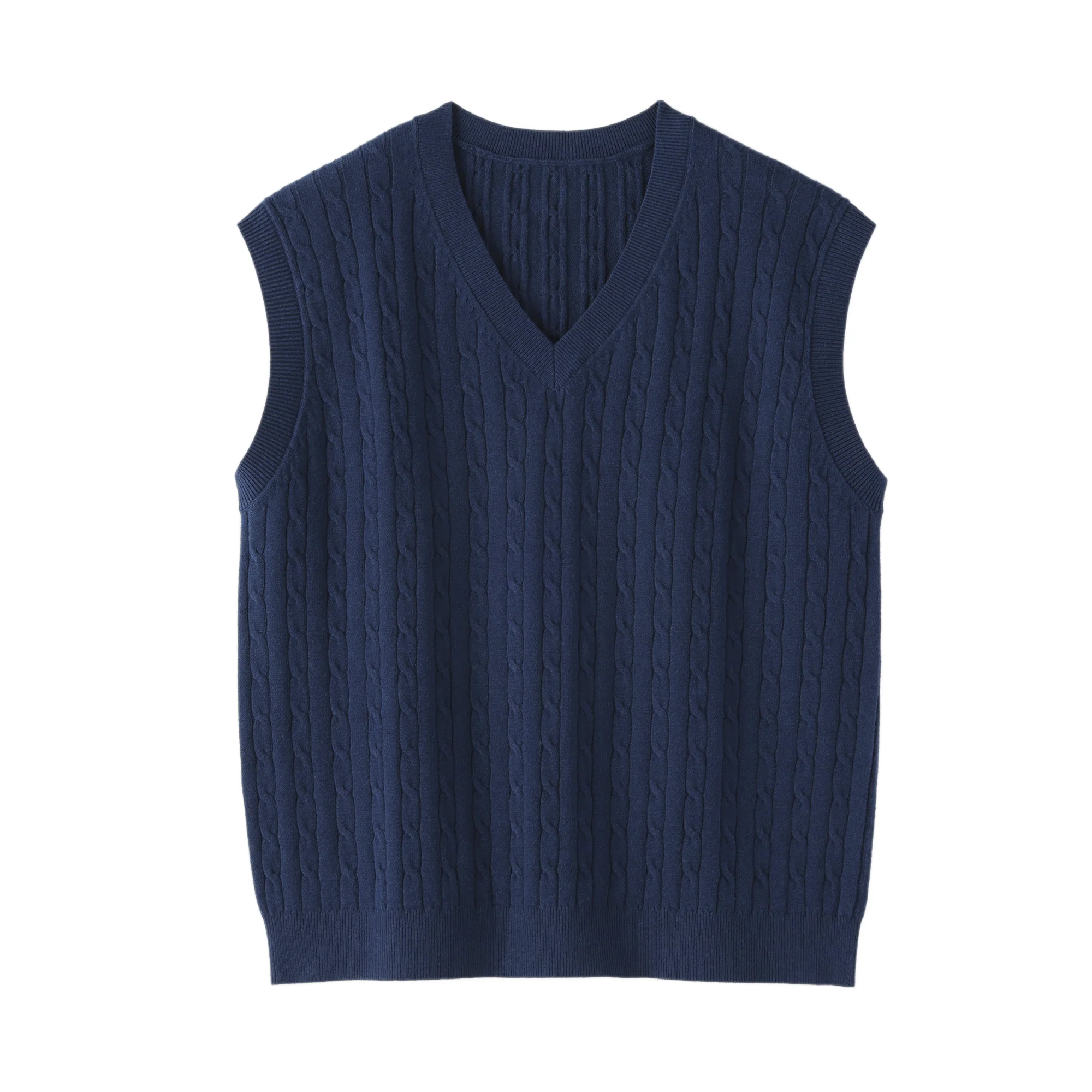 Cotton Blend Cable Vest - Image 16