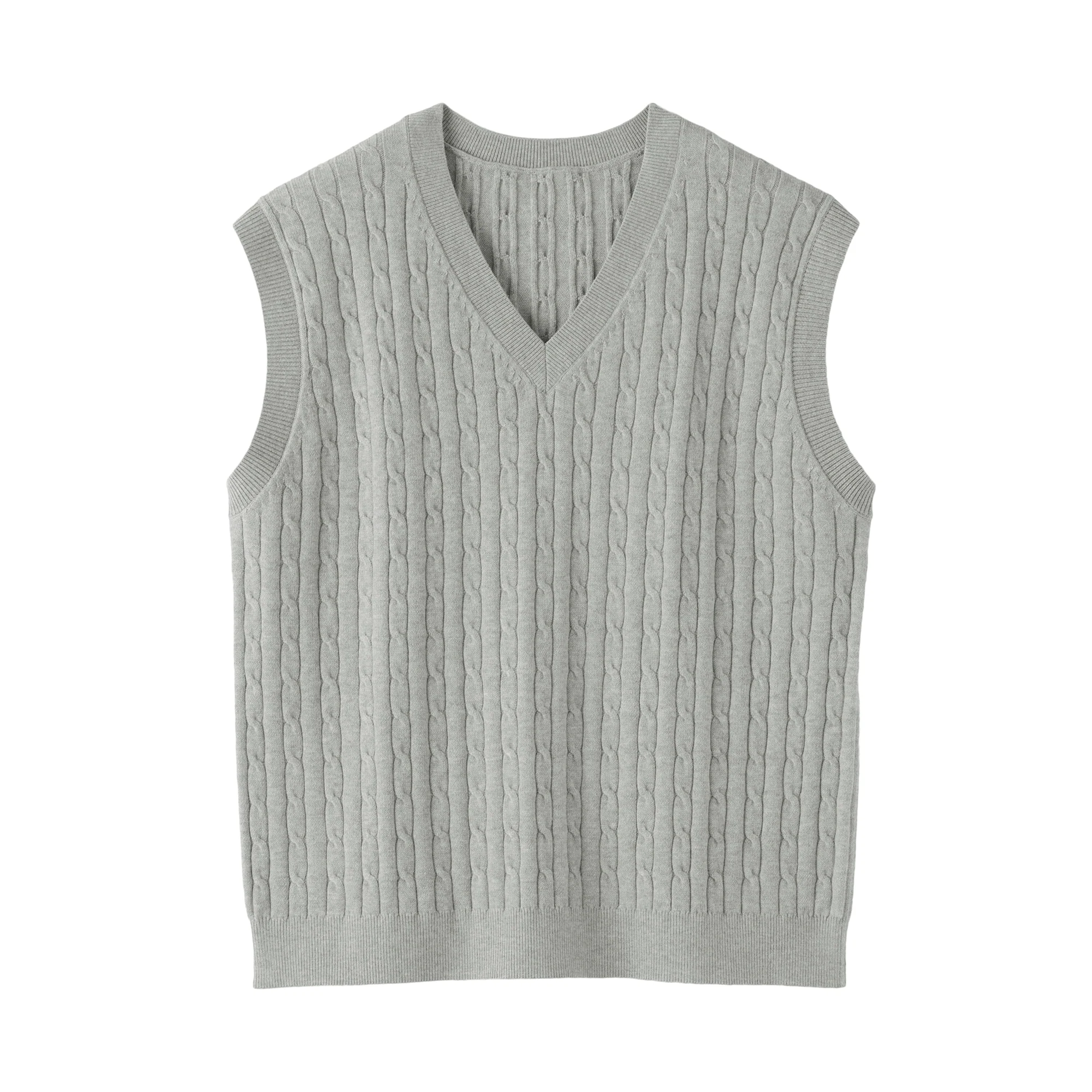 Cotton Blend Cable Vest - Image 9