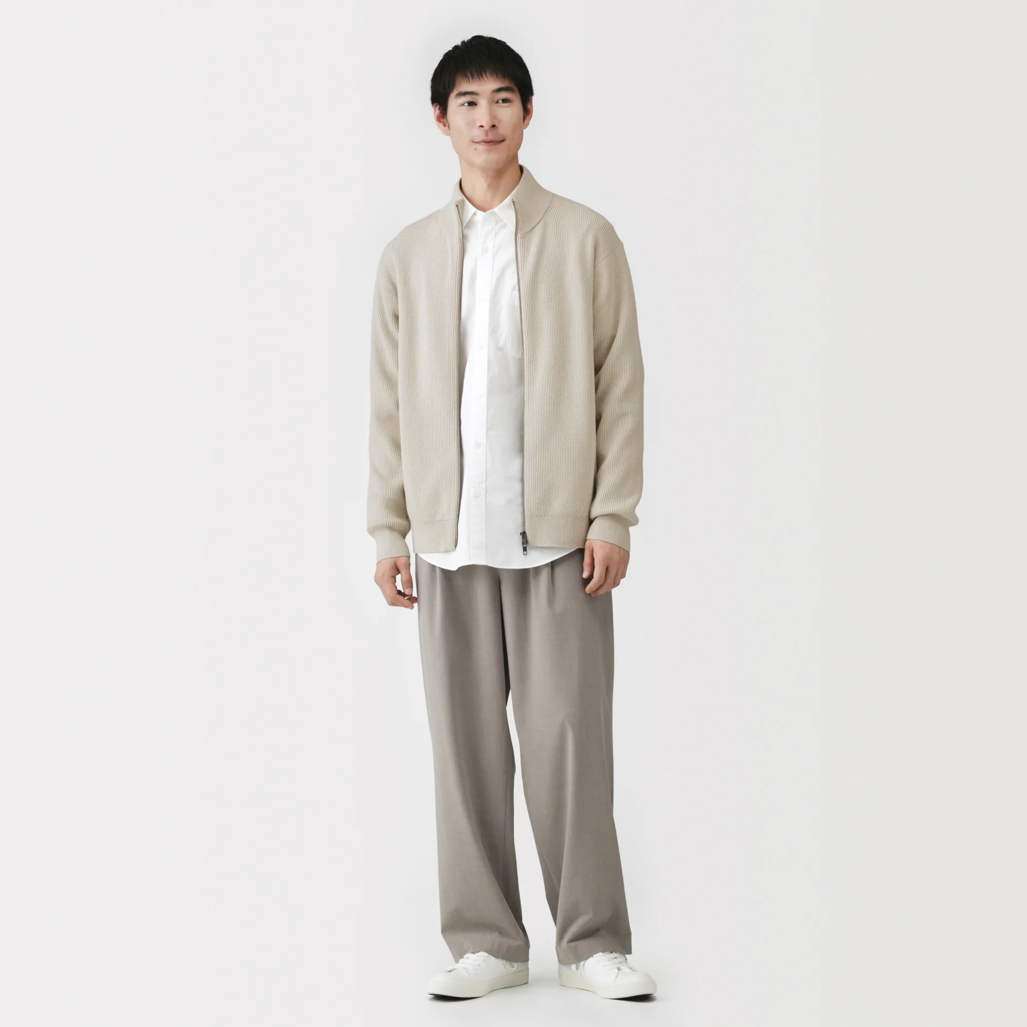 Cotton Blend Full-Zip Cardigan - Image 4