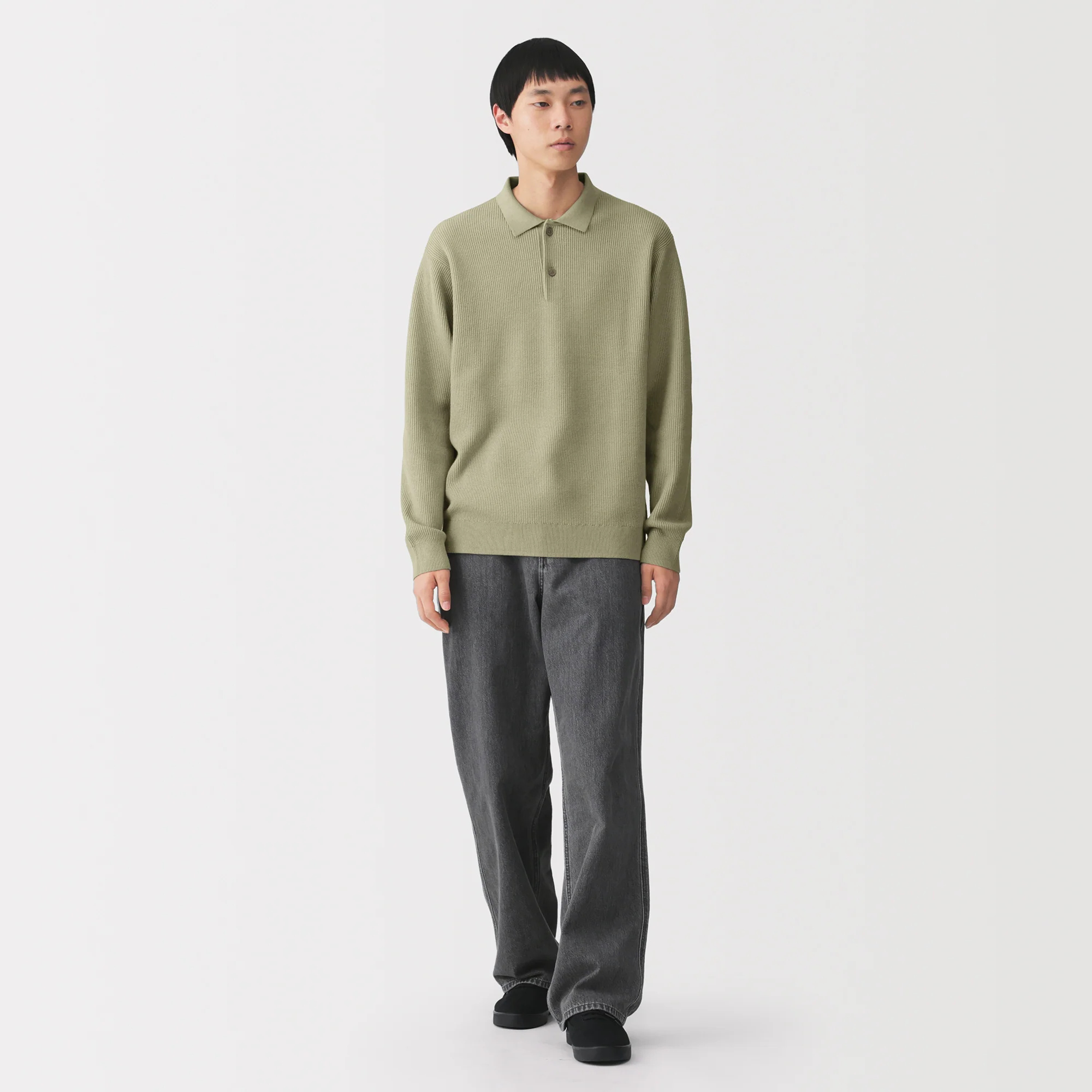 Cotton Blend Polo Sweater - Image 11