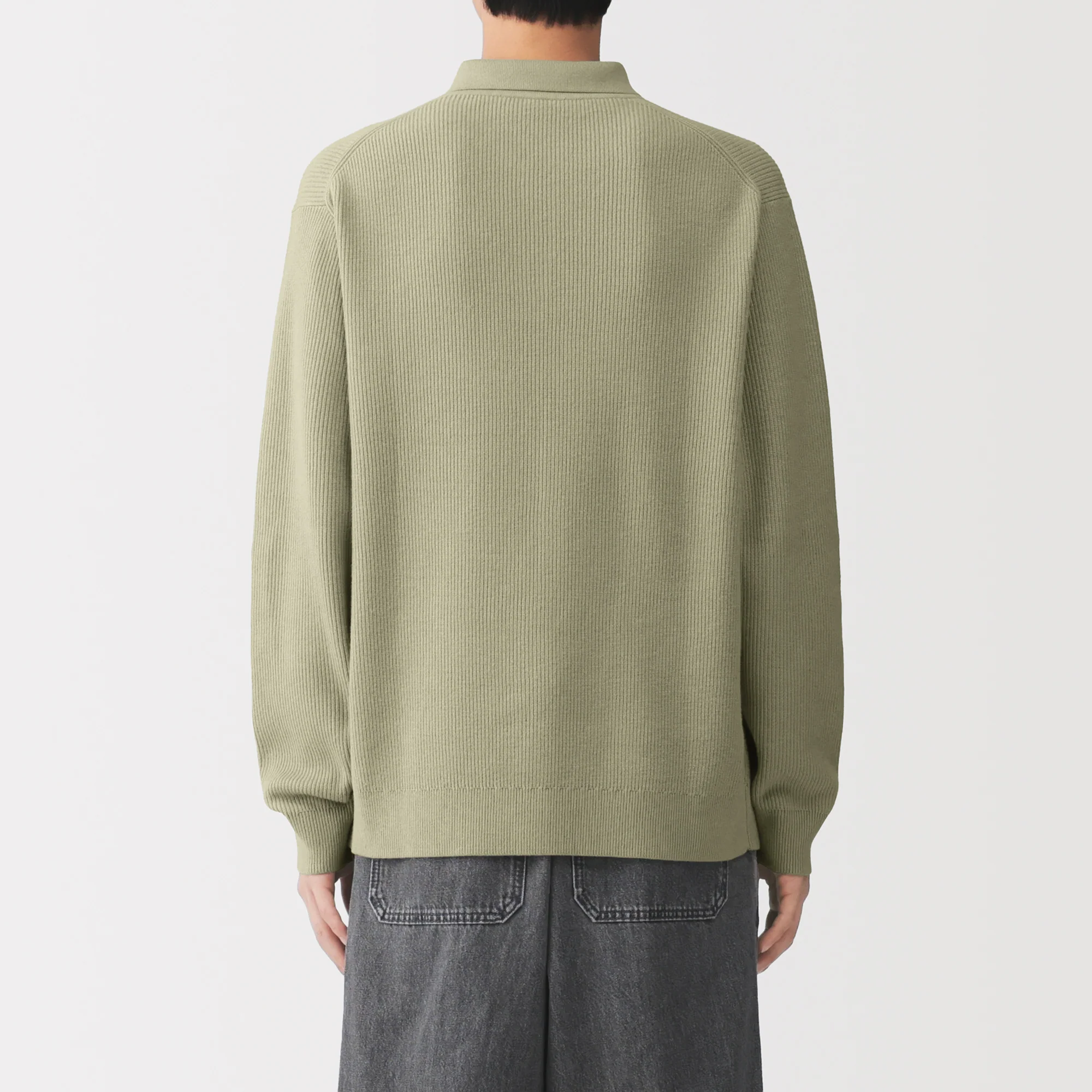 Cotton Blend Polo Sweater - Image 6