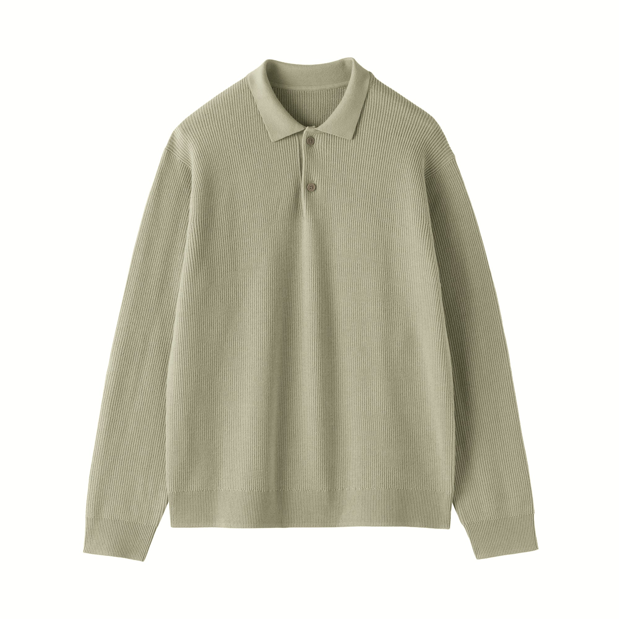 Cotton Blend Polo Sweater - Image 9