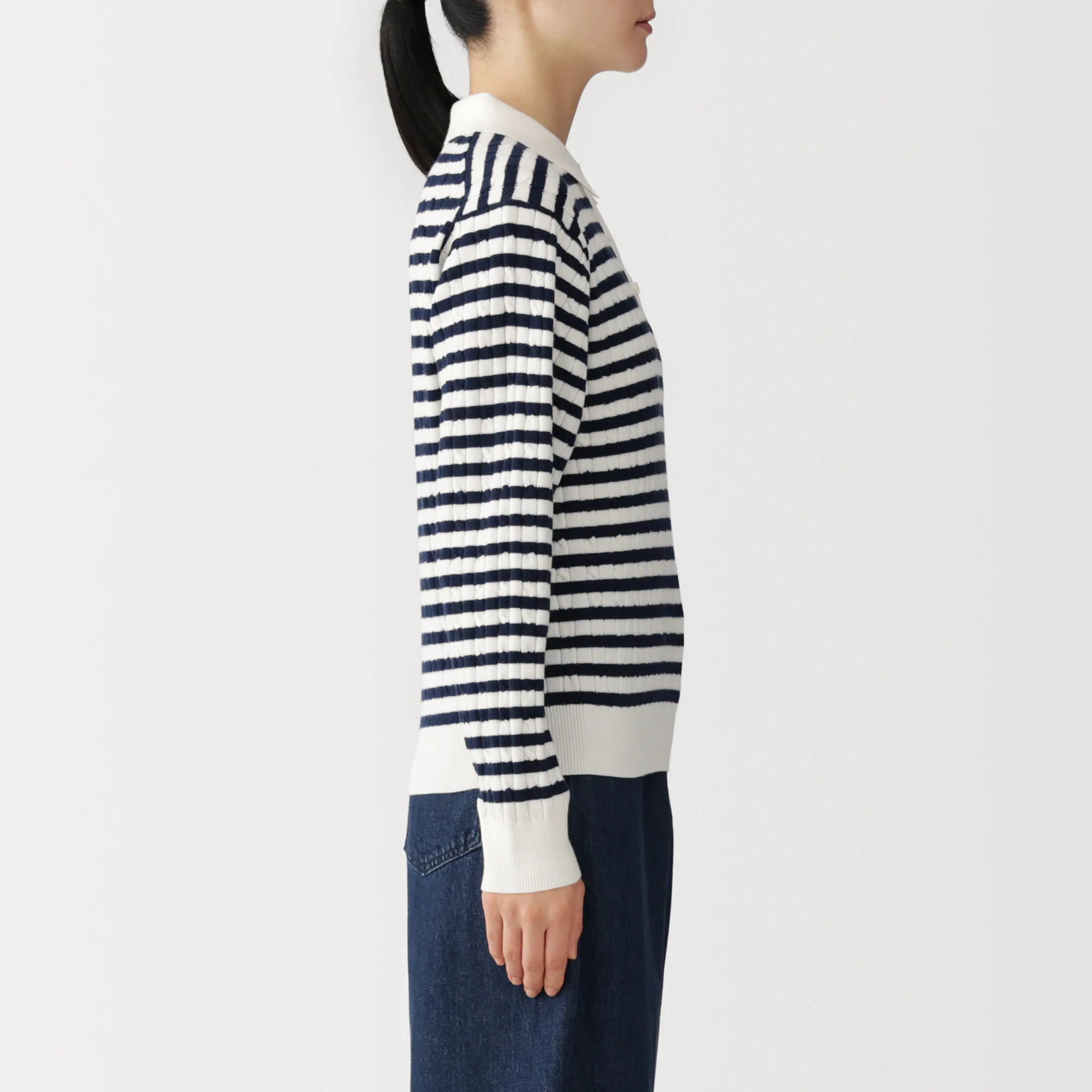 Cotton Blend Polo Sweater - Image 26