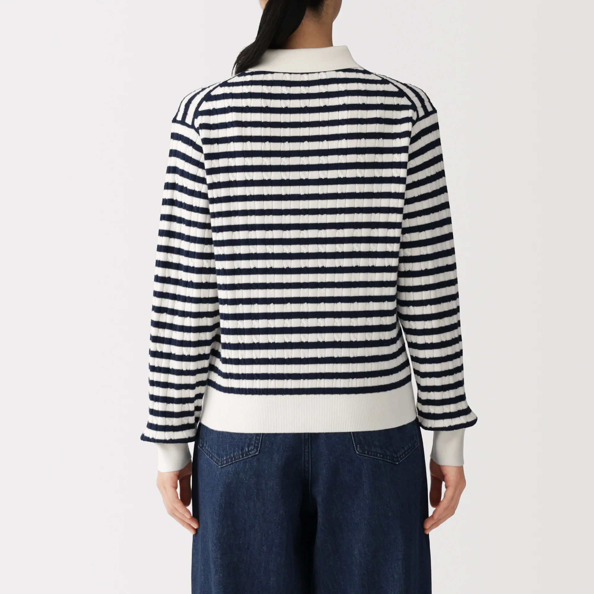 Cotton Blend Polo Sweater - Image 6
