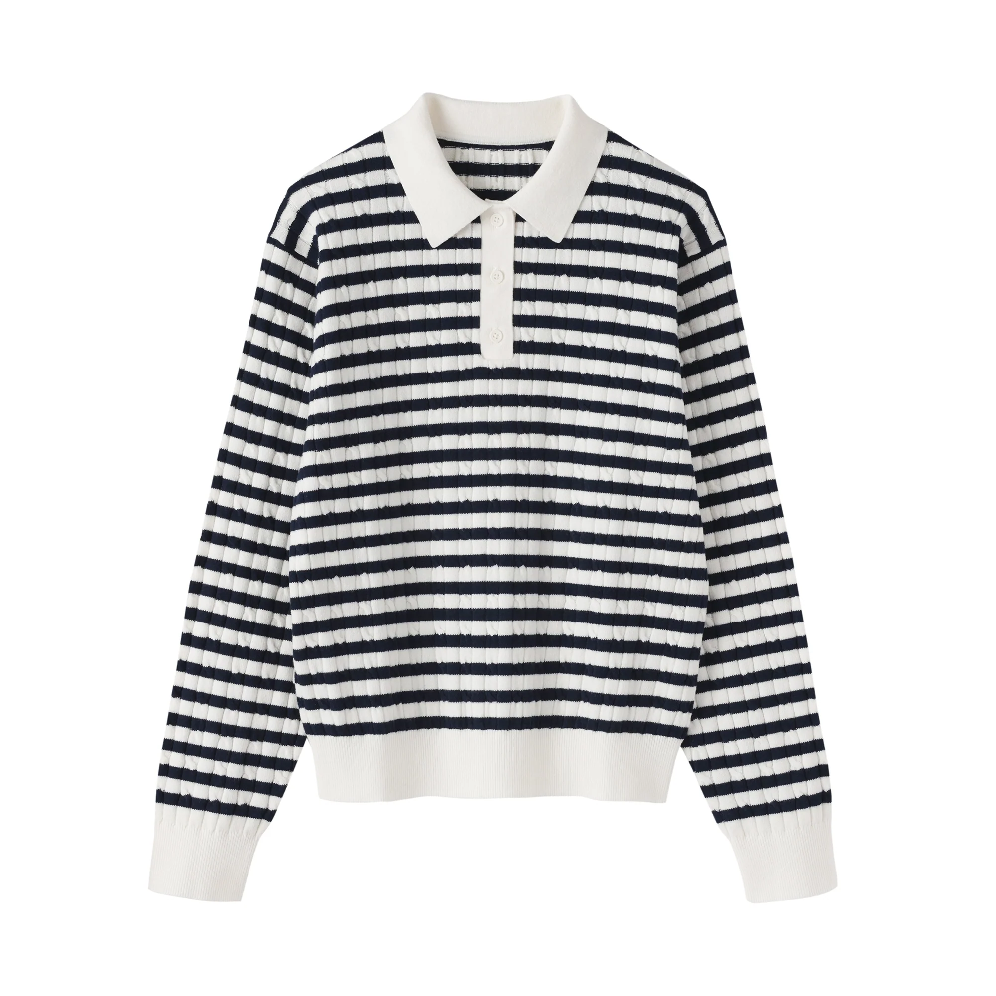 Cotton Blend Polo Sweater - Image 9