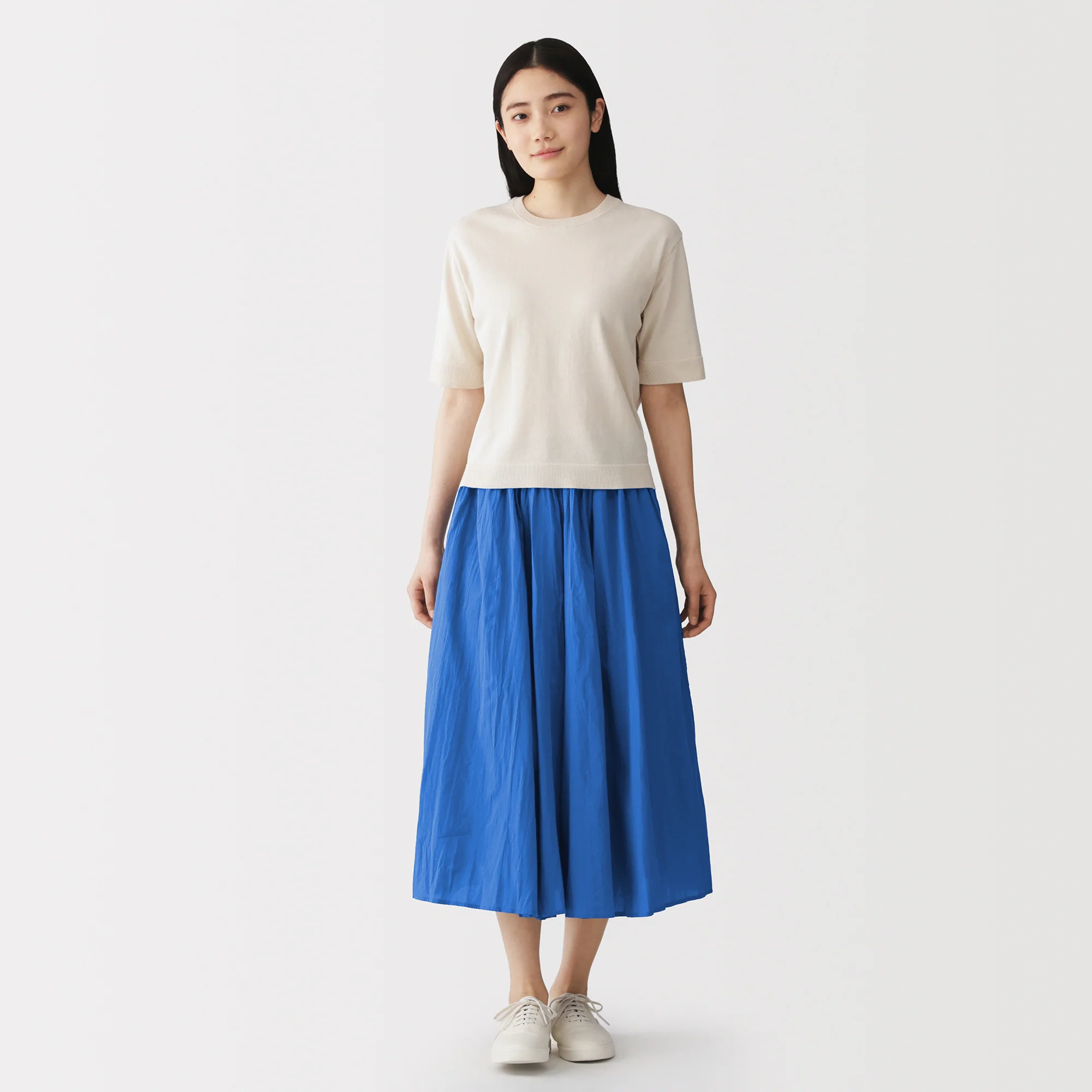 Cotton Crepe Skirt Pants - Image 16