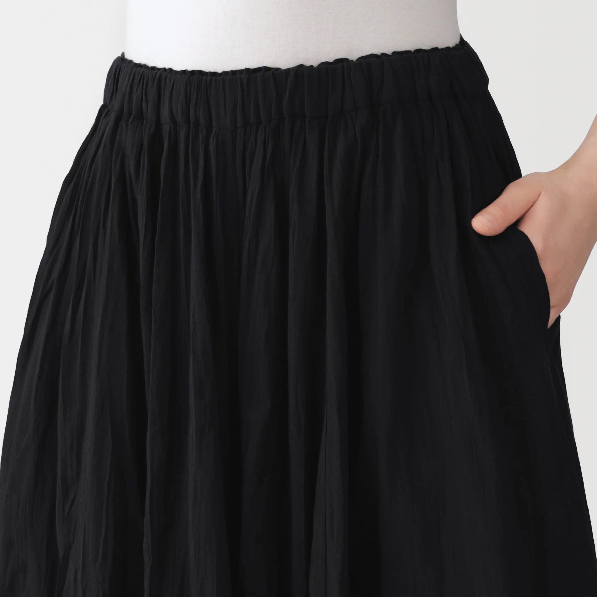 Cotton Crepe Skirt Pants - Image 19